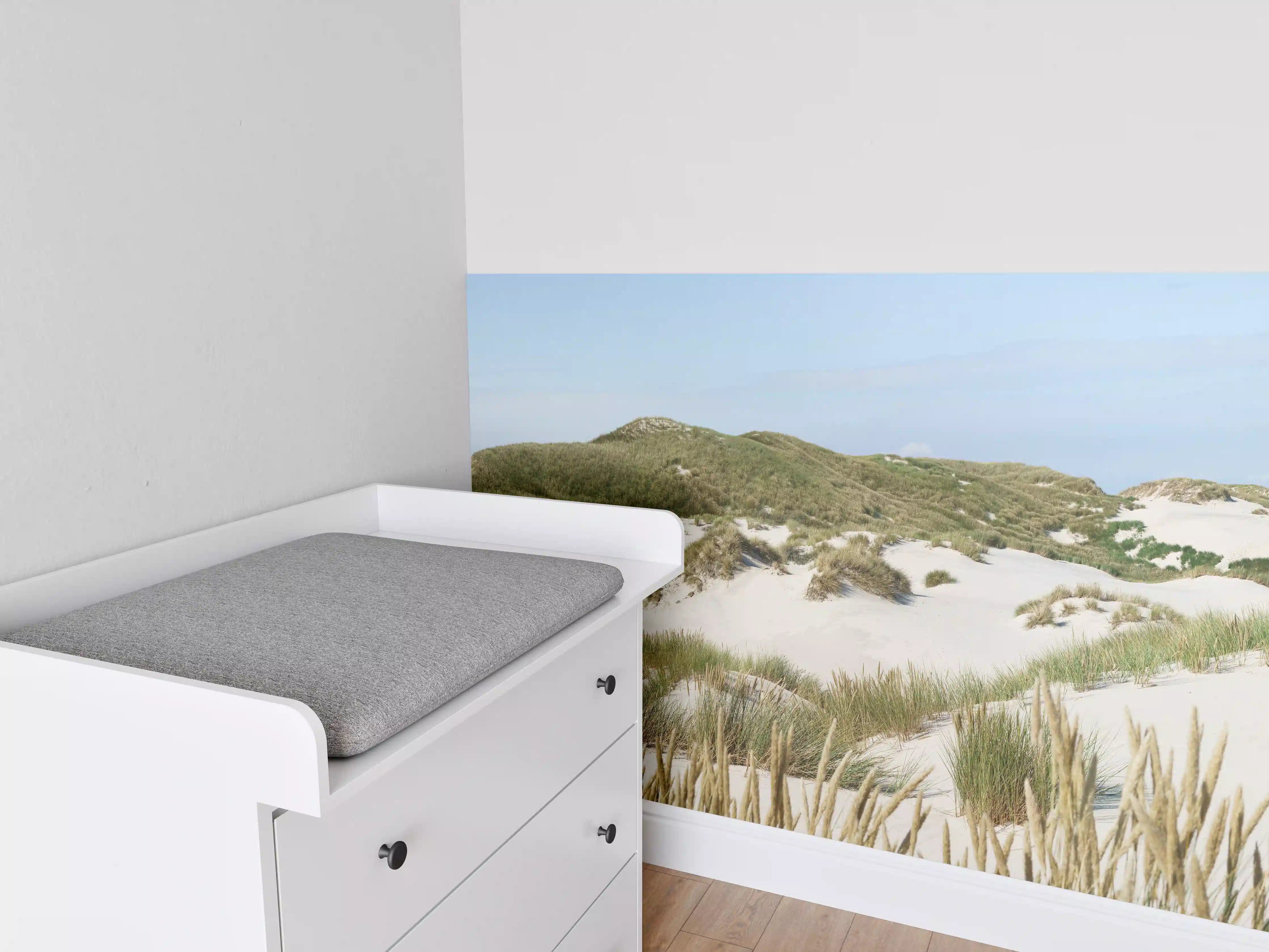 Babyzimmer Wandgestaltung - Idyllische Dünenlandschaft am Meer