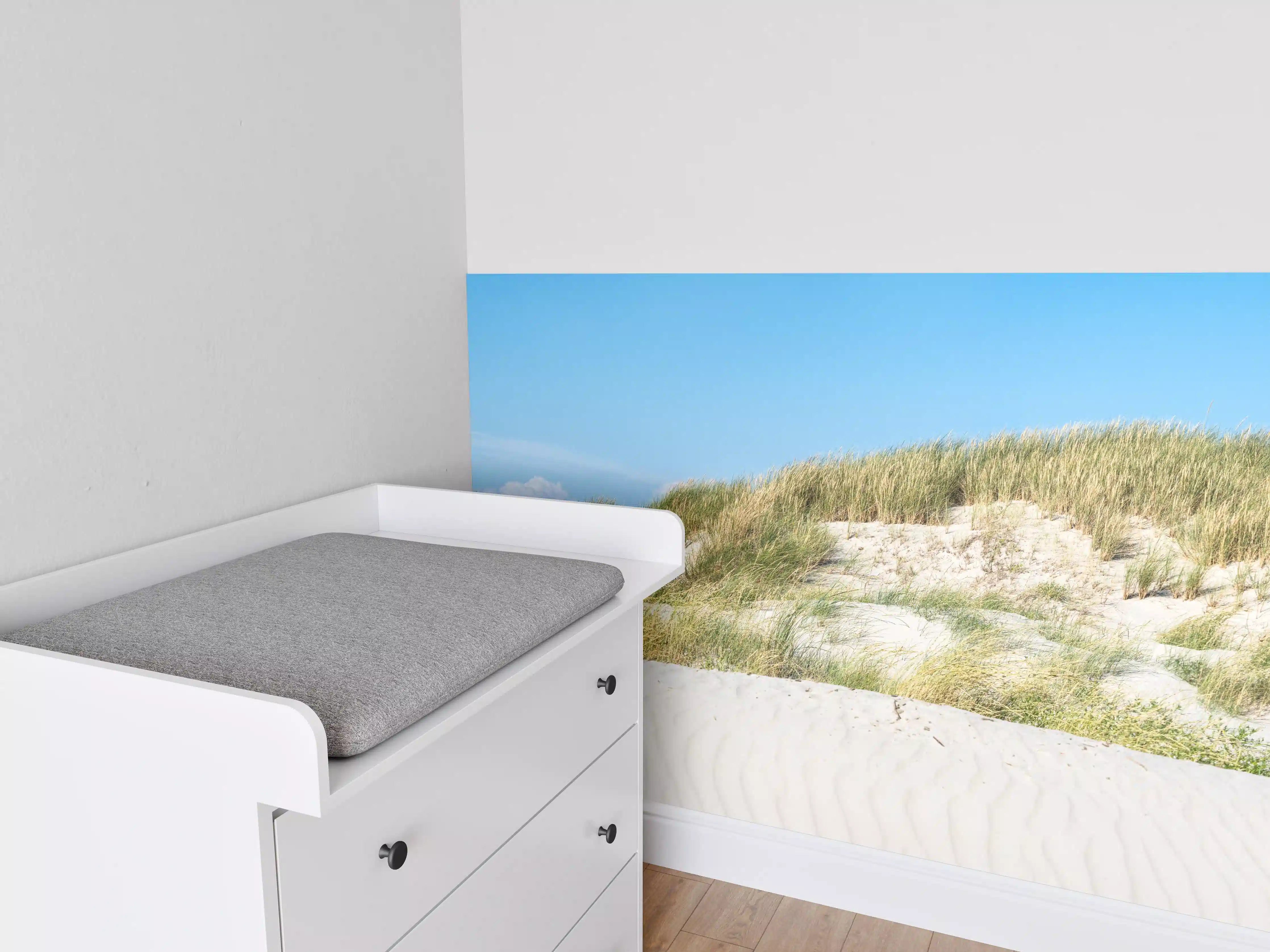 Babyzimmer Wandgestaltung - Idyllische Dünenlandschaft im Sonnenschein