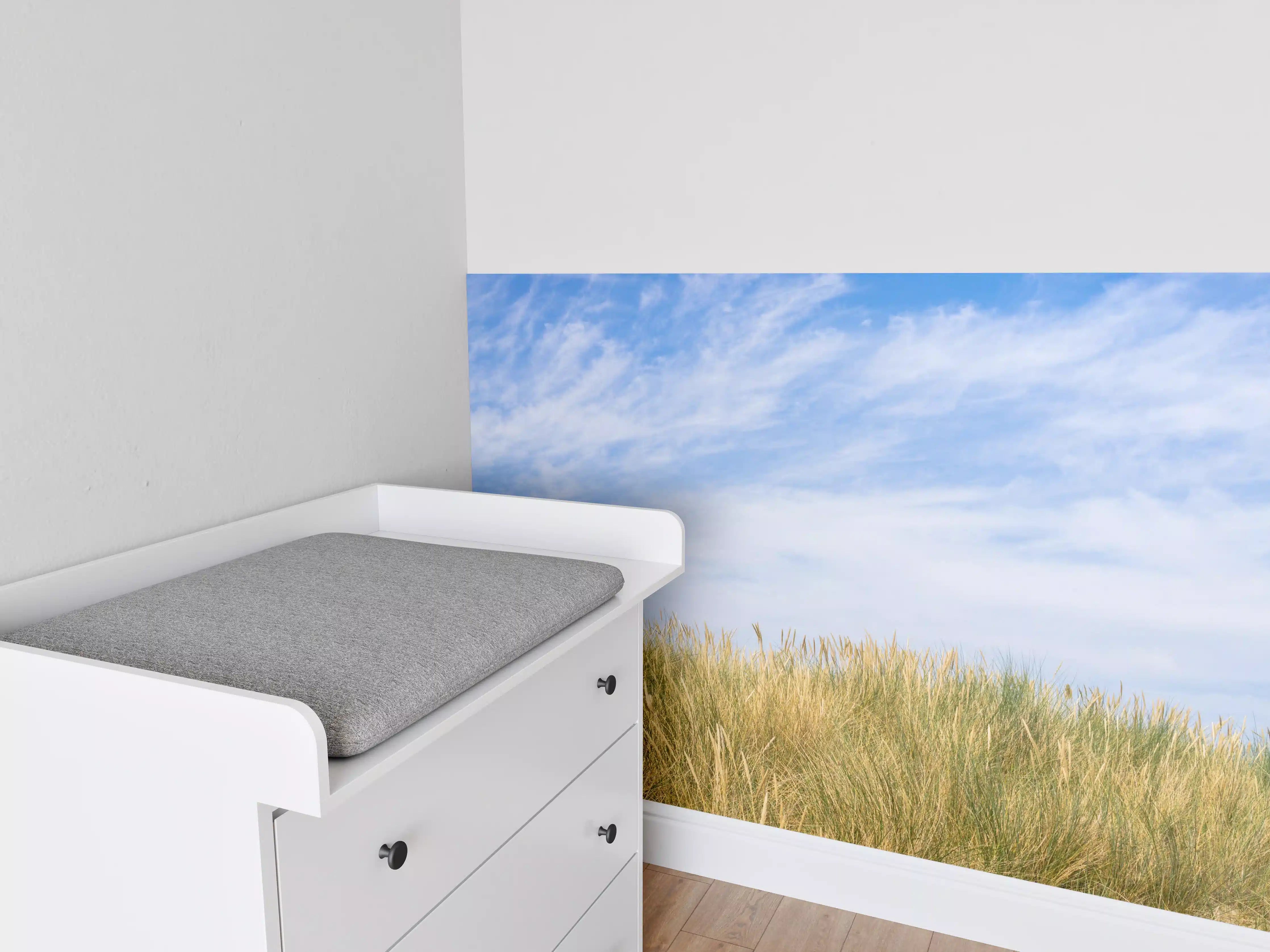 Babyzimmer Wandgestaltung - Idyllische Küstenlandschaft mit Himmel