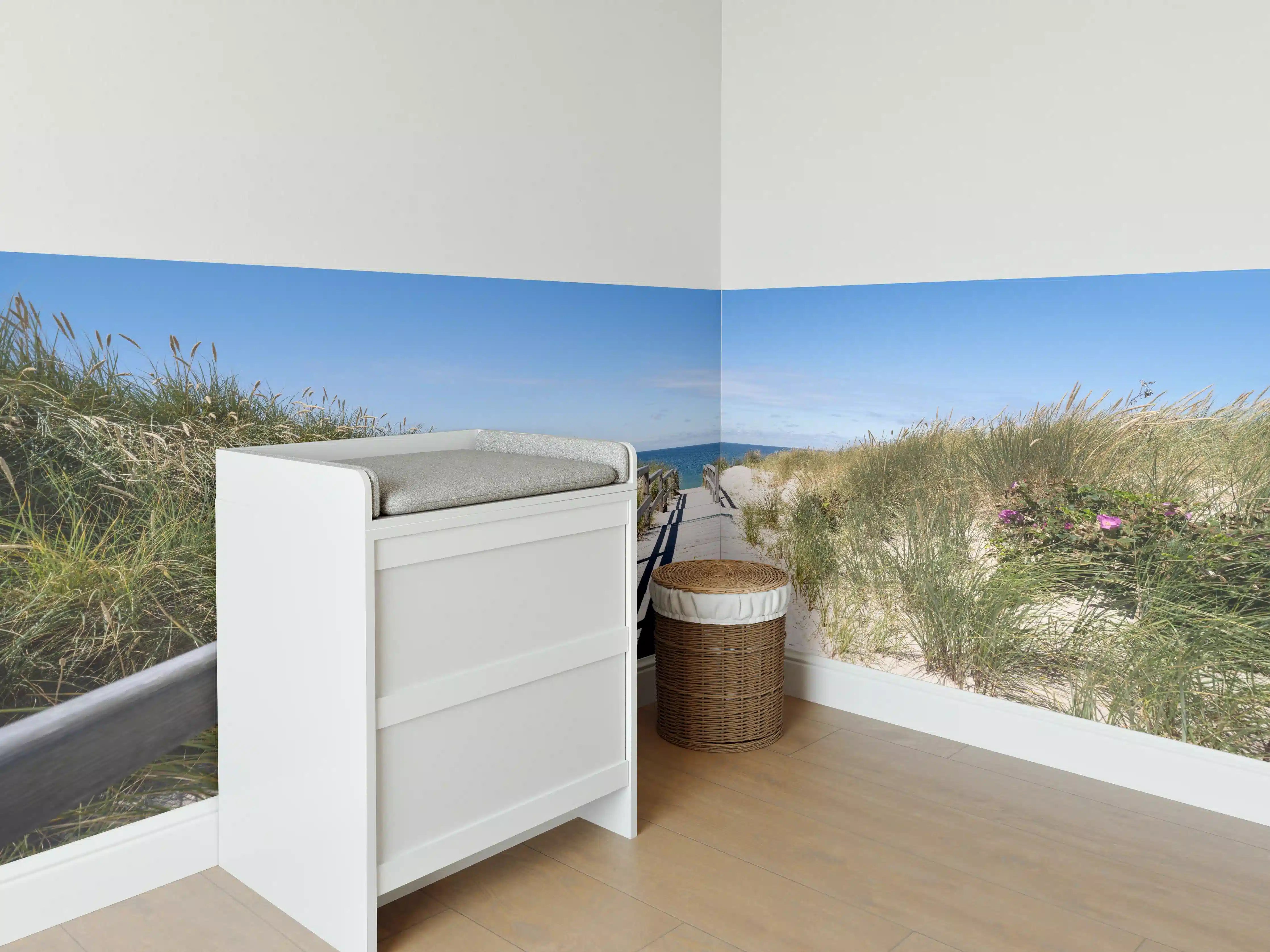 Babyzimmer Wandgestaltung - Idyllischer Strandweg mit Dünen