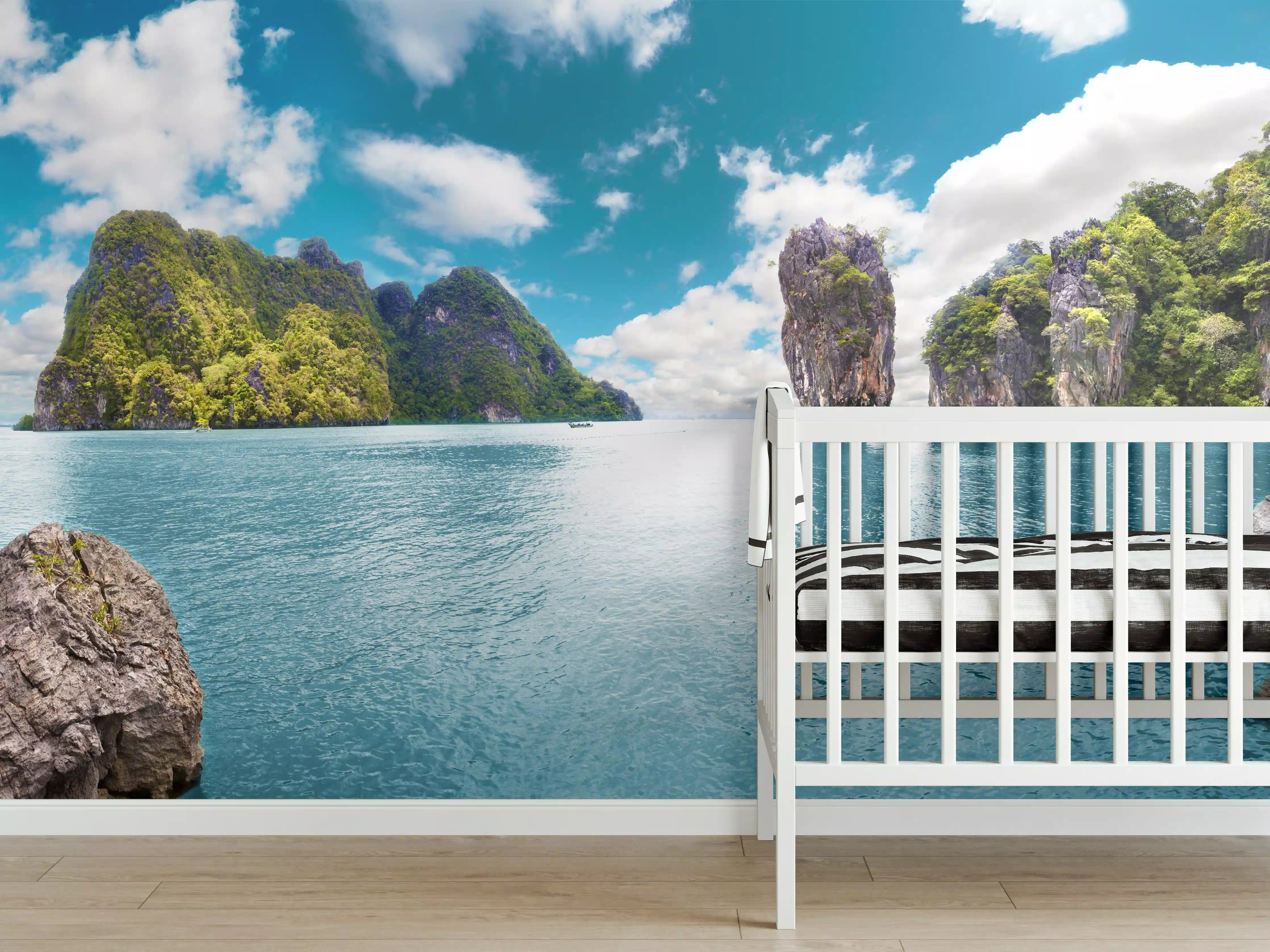 Babyzimmer Wandgestaltung - Insellandschaft in Thailand