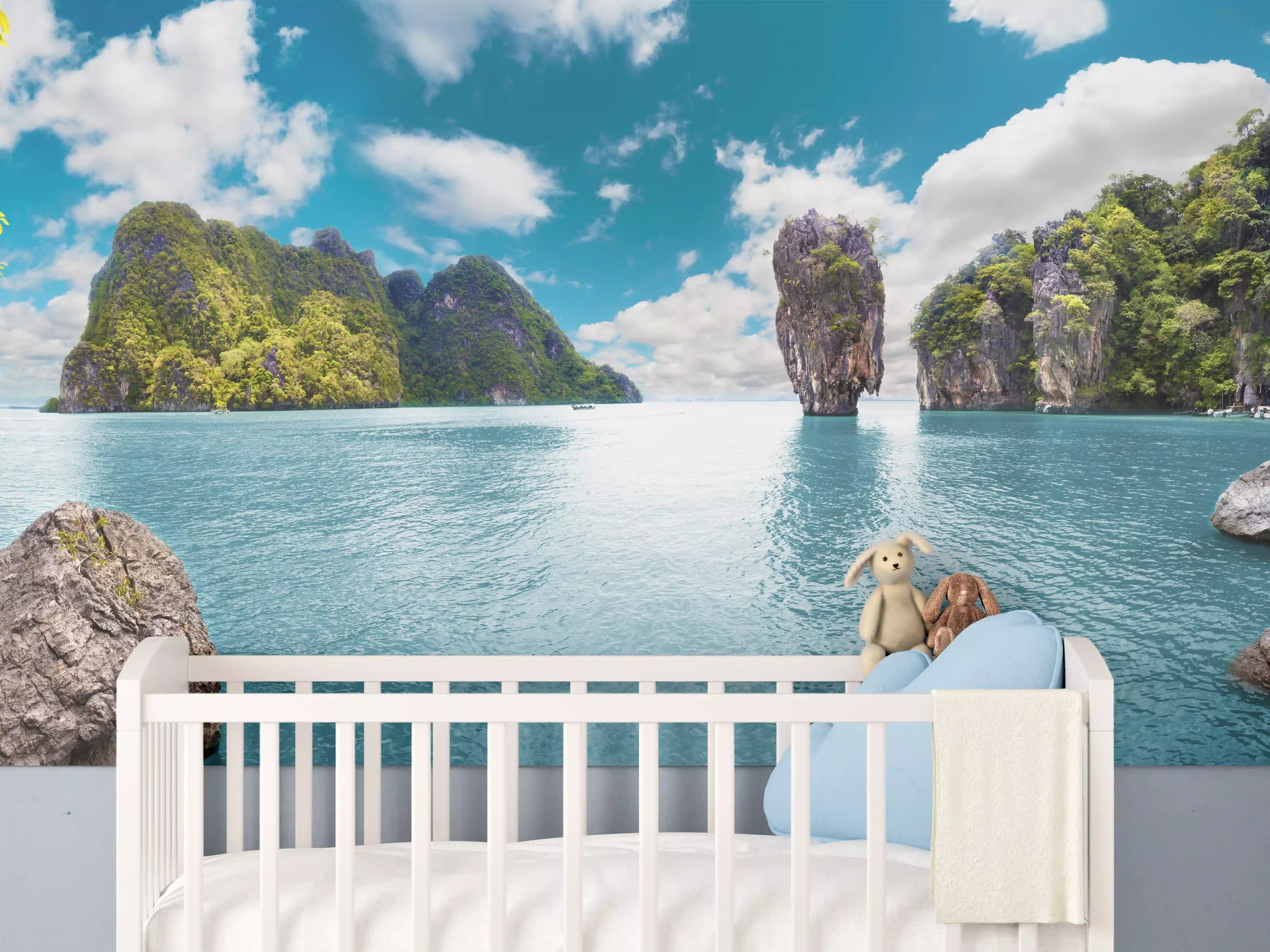 Babyzimmer Wandgestaltung - Insellandschaft in Thailand