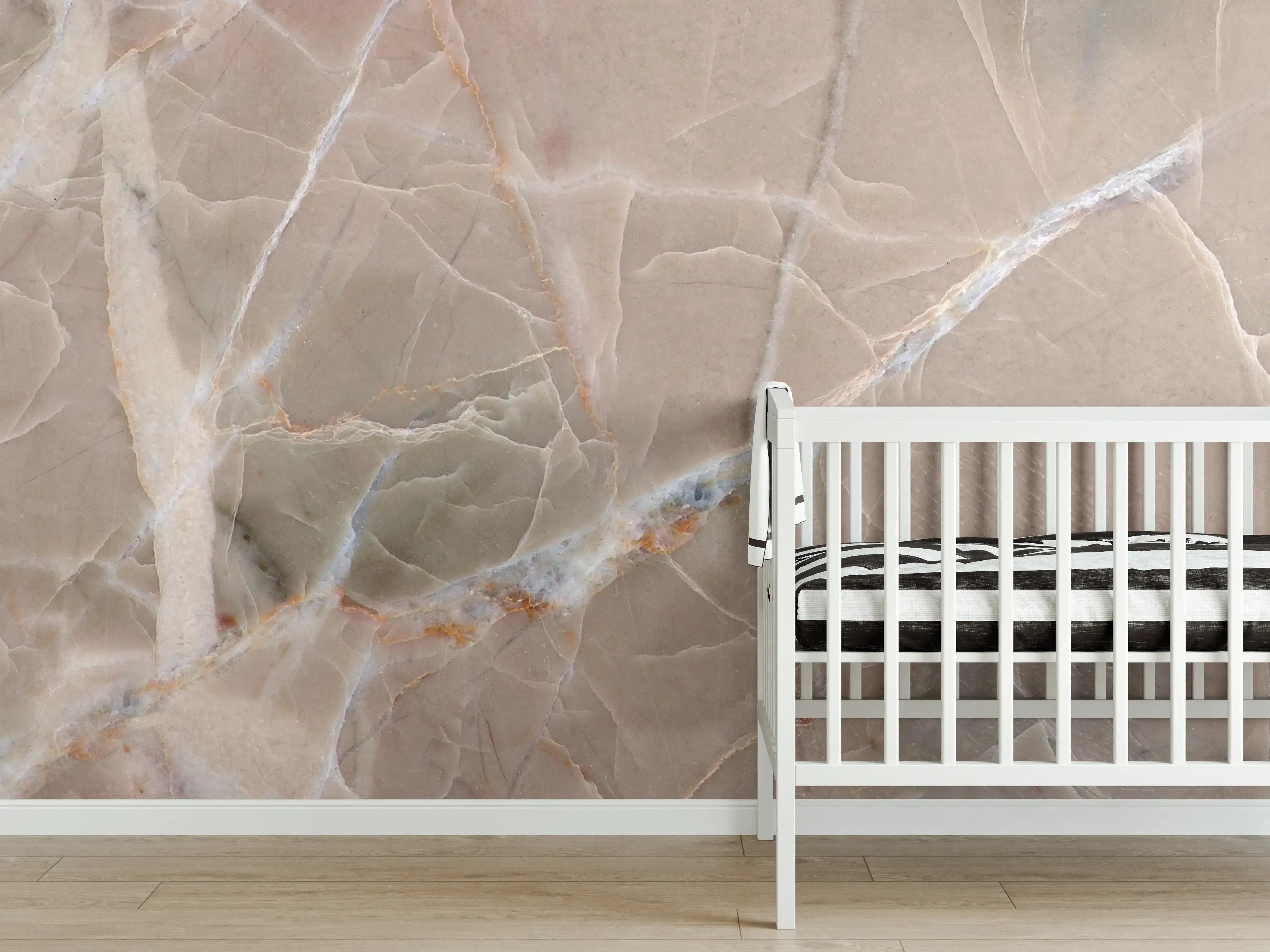 Babyzimmer Wandgestaltung - Italienische Marmor Textur