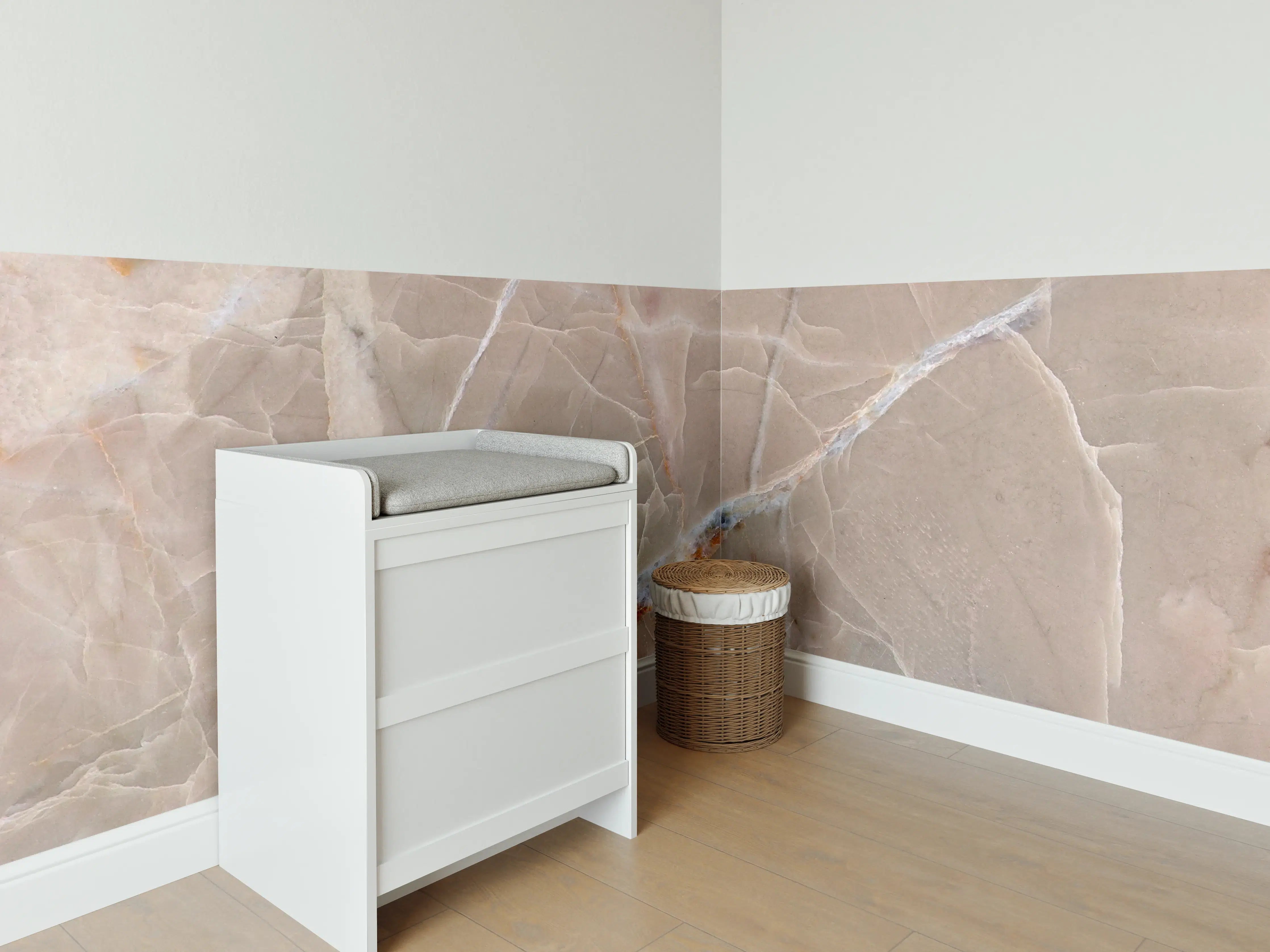 Babyzimmer Wandgestaltung - Italienische Marmor Textur