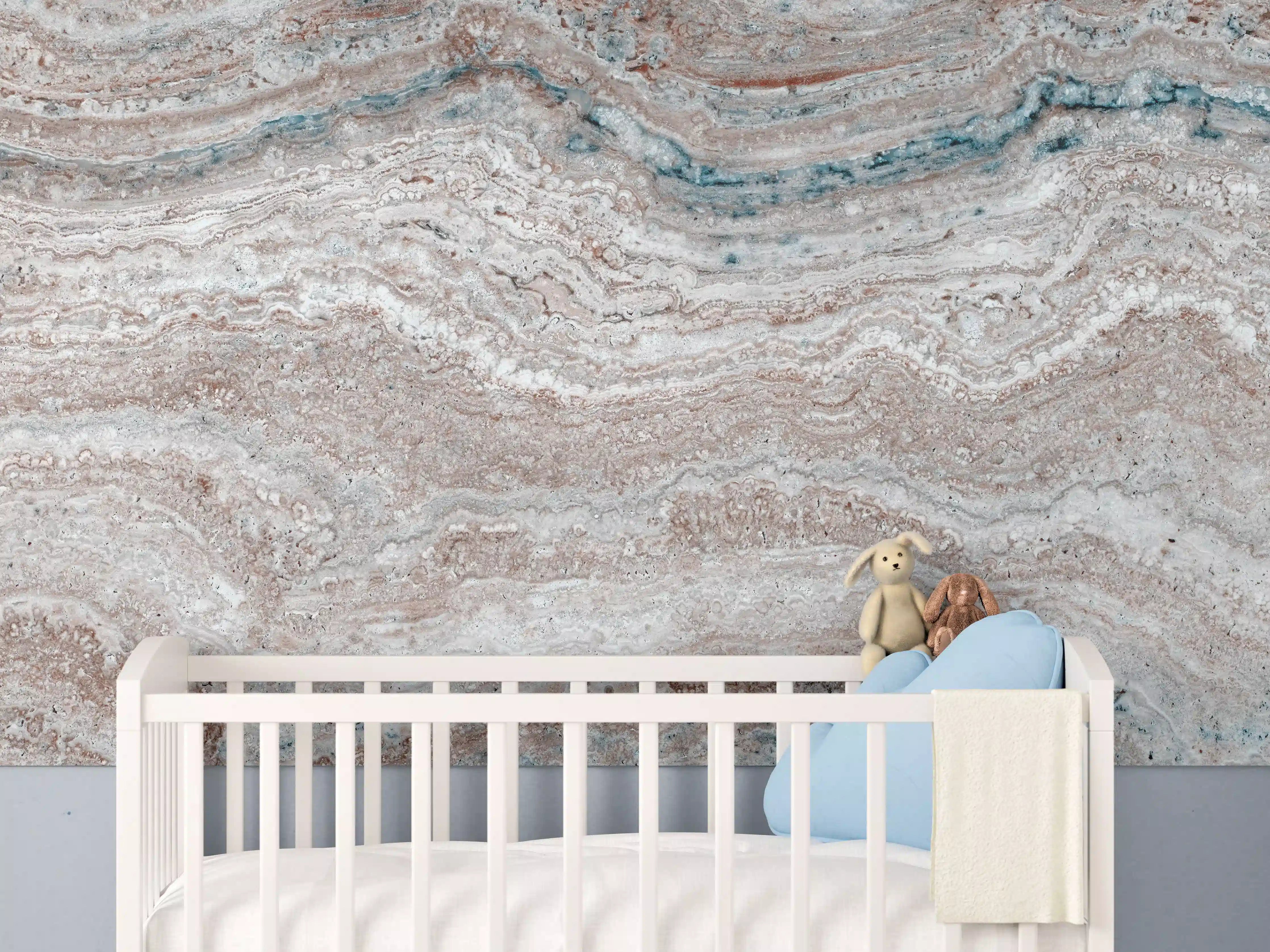 Babyzimmer Wandgestaltung - Italienischer Marmortextur