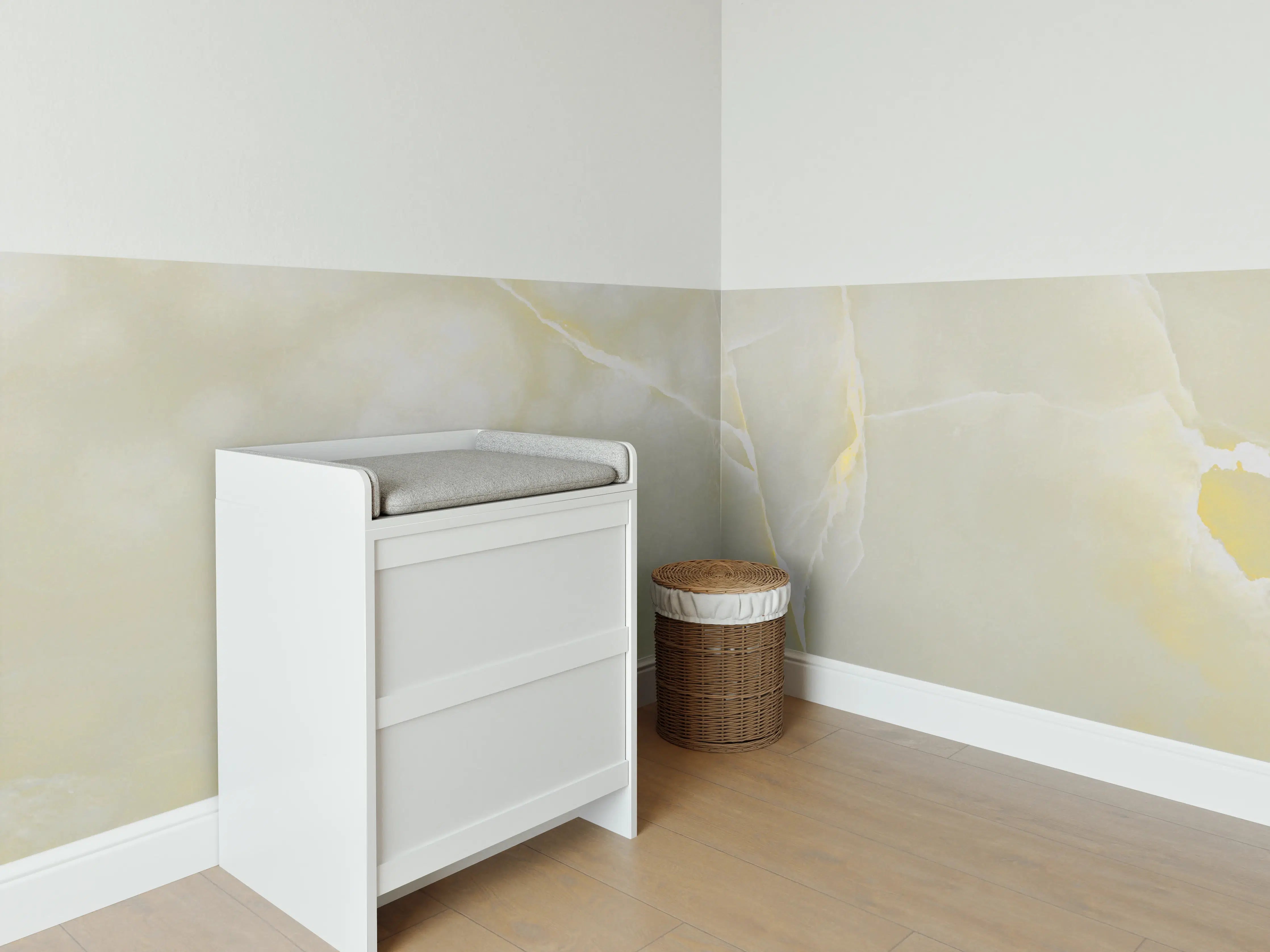 Babyzimmer Wandgestaltung - Italienischer bunter Beige breccia Marmor