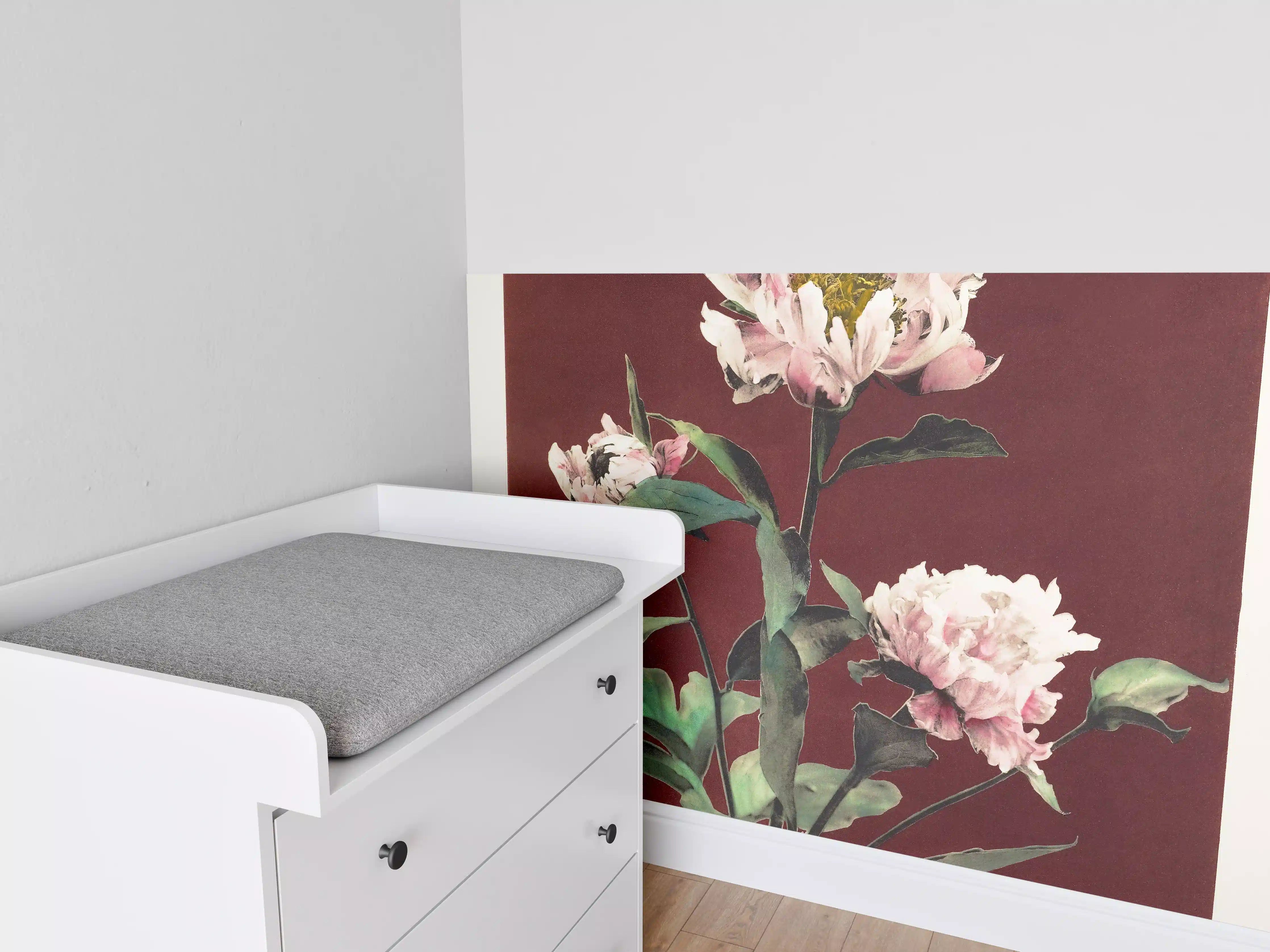 Babyzimmer Wandgestaltung - Japanische Pfingstrosen - Gemälde