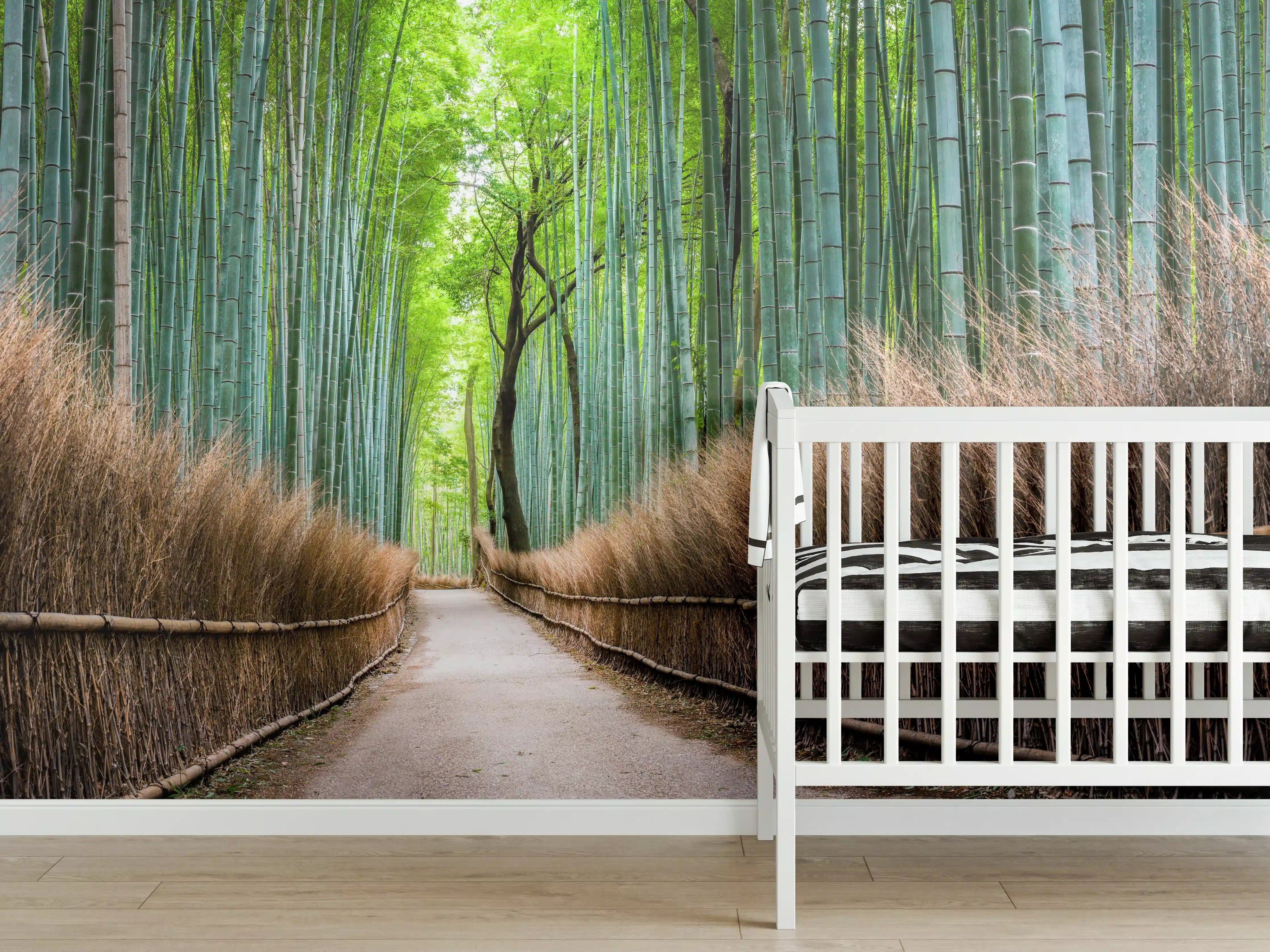 Babyzimmer Wandgestaltung - Japanischer Bambuswald in Arashiyama