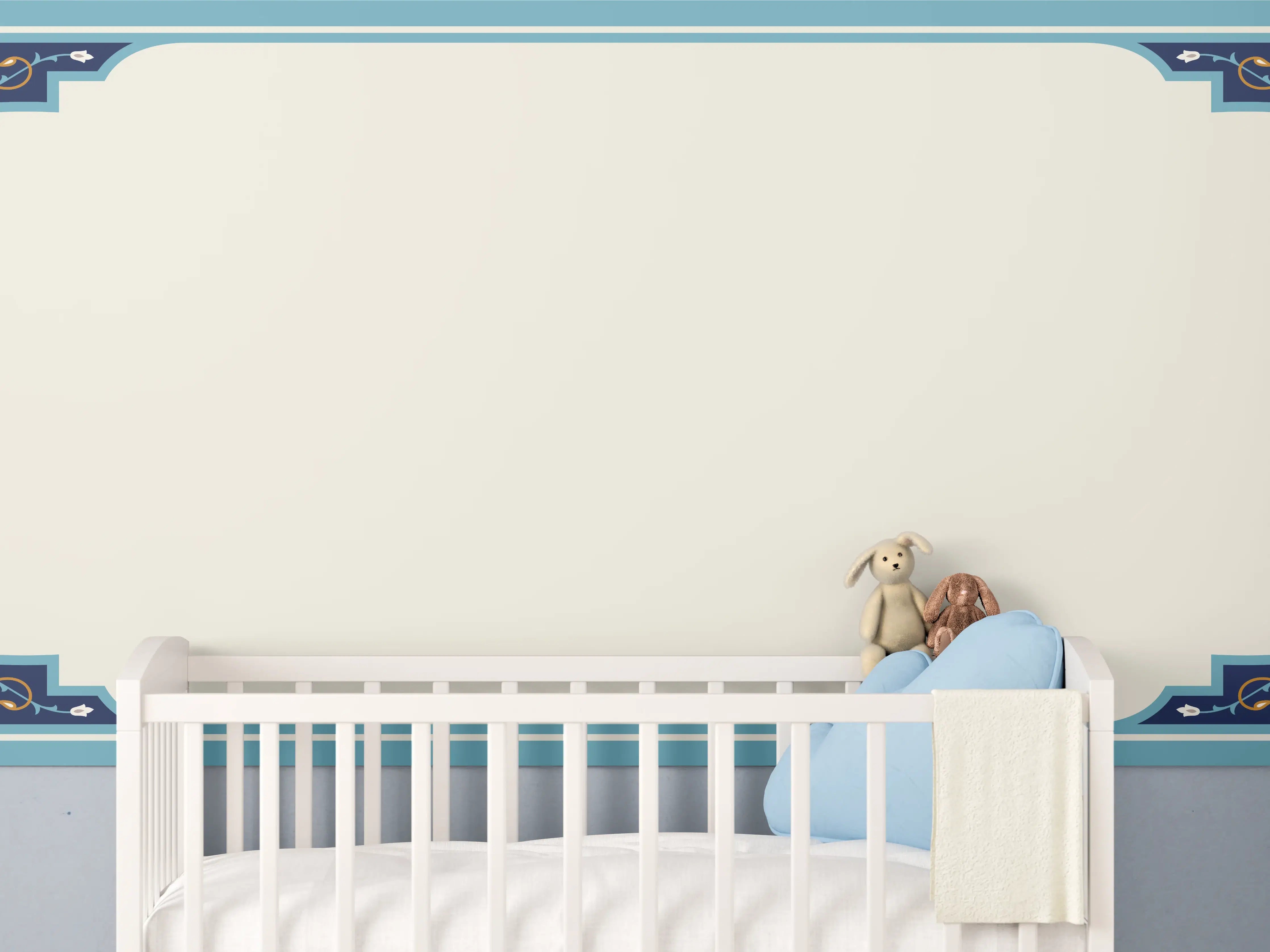 Babyzimmer Wandgestaltung - Kalligraphie Platzhalter