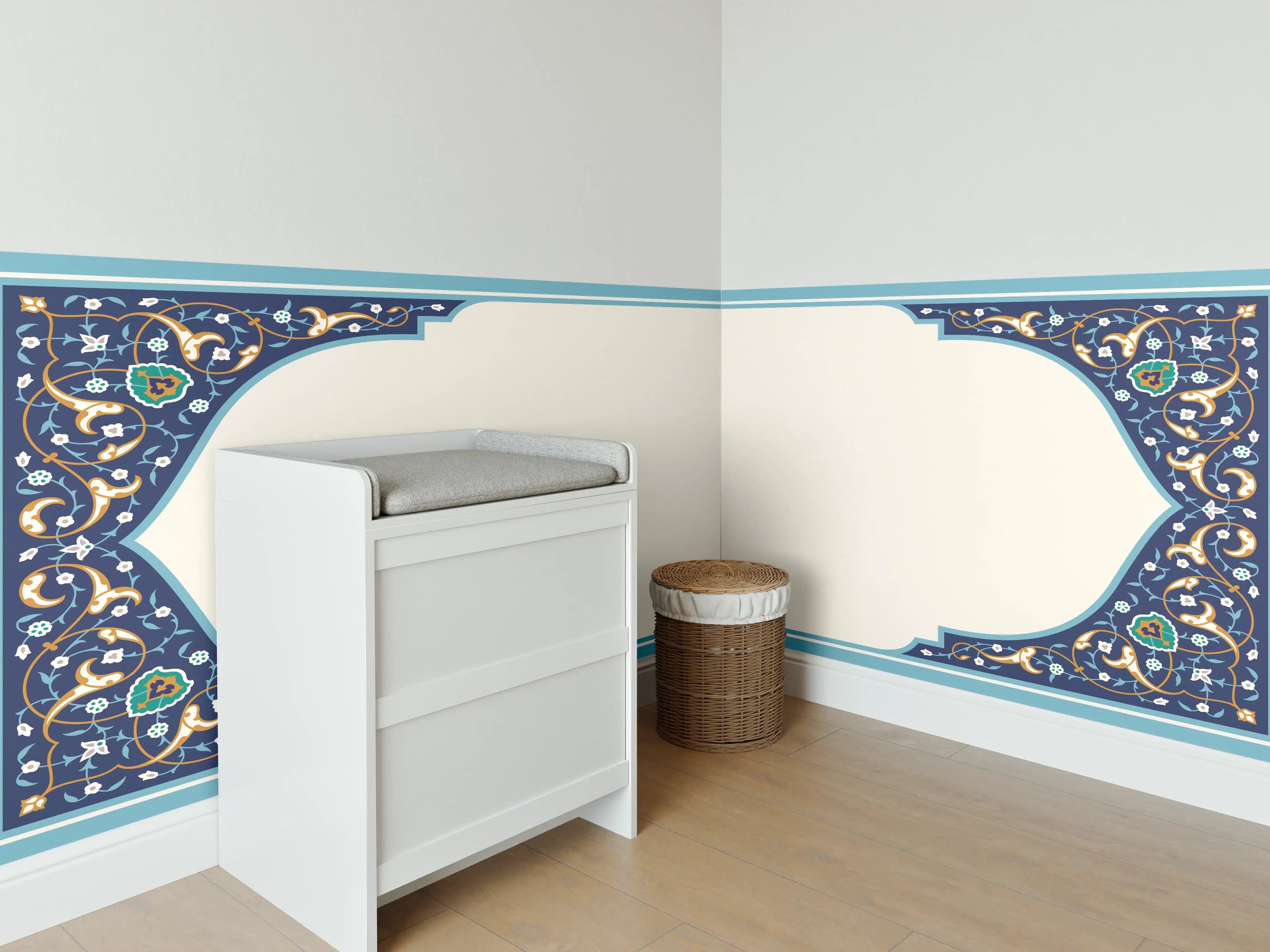 Babyzimmer Wandgestaltung - Kalligraphie Platzhalter