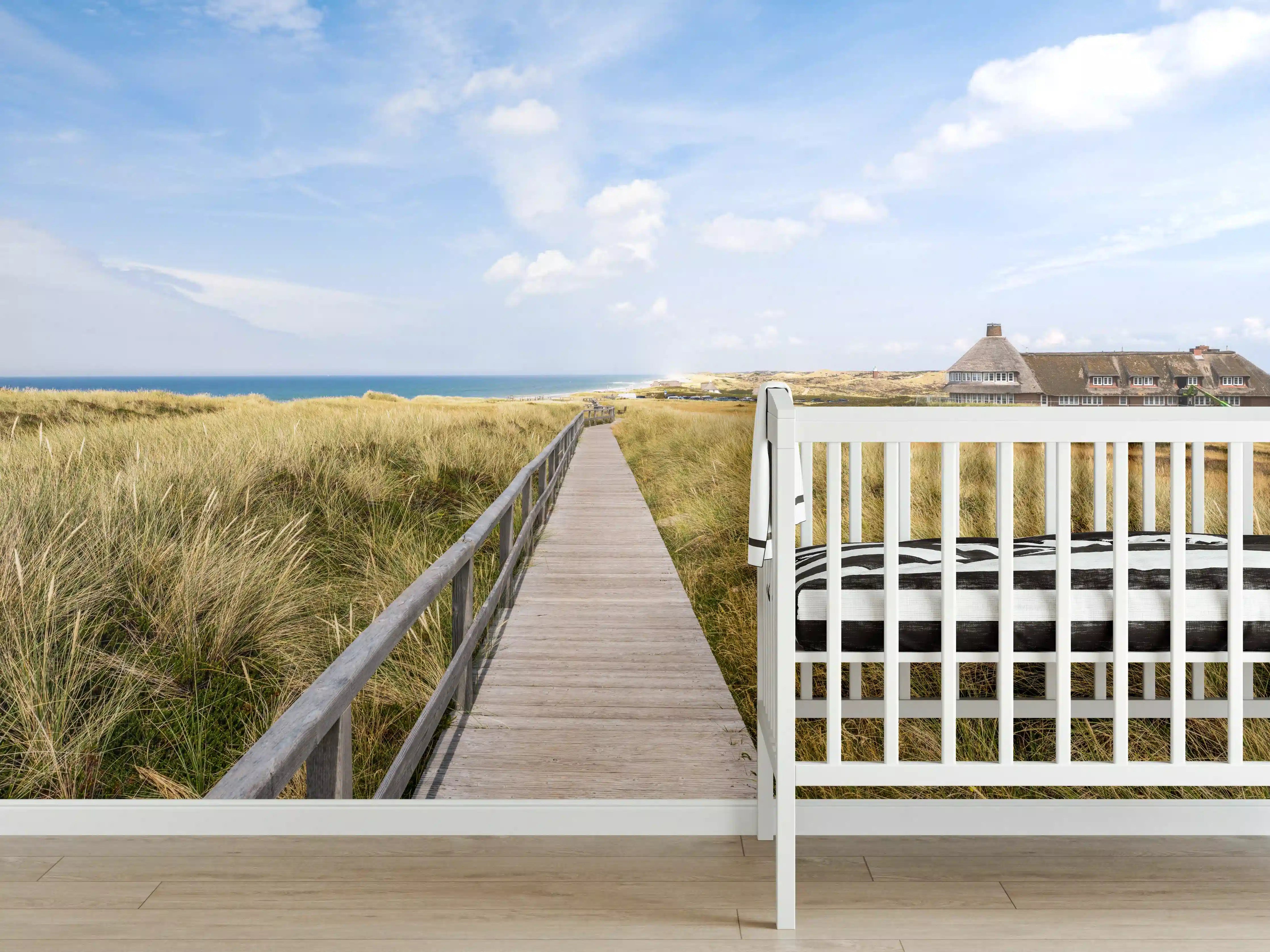 Babyzimmer Wandgestaltung - Kampen Landschaft
