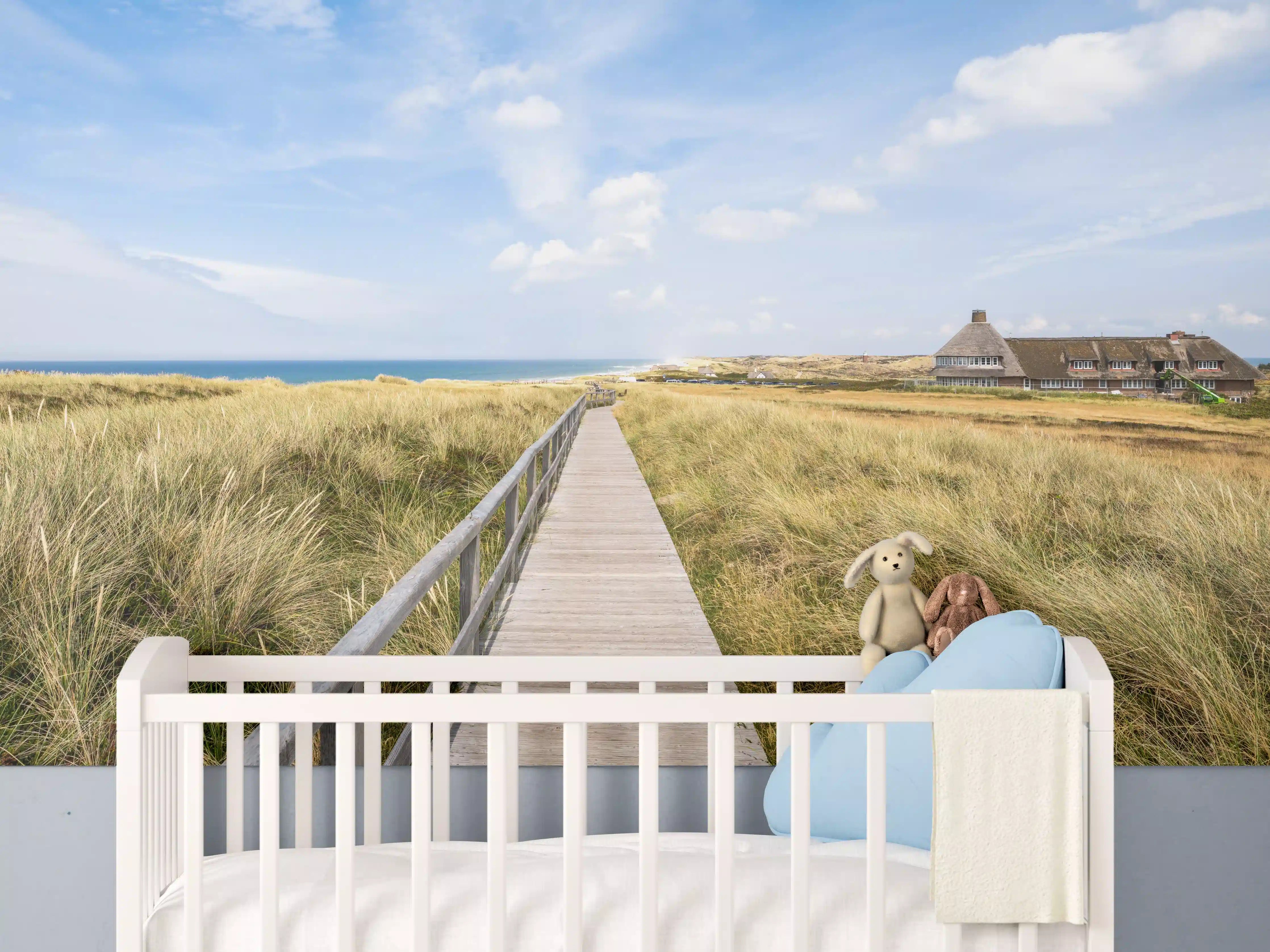 Babyzimmer Wandgestaltung - Kampen Landschaft