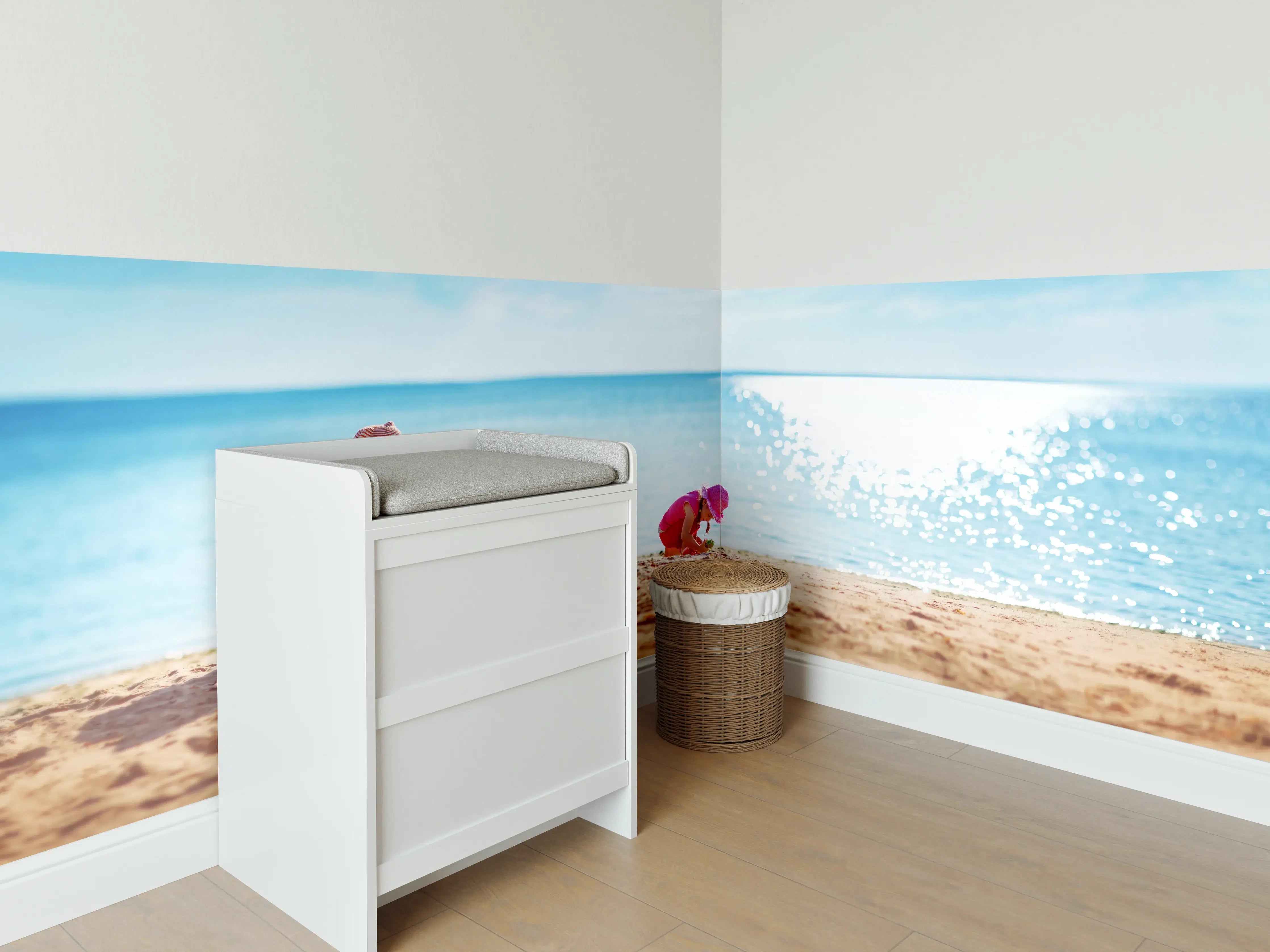 Babyzimmer Wandgestaltung - Kinder Spiel Strand Sonnenschein