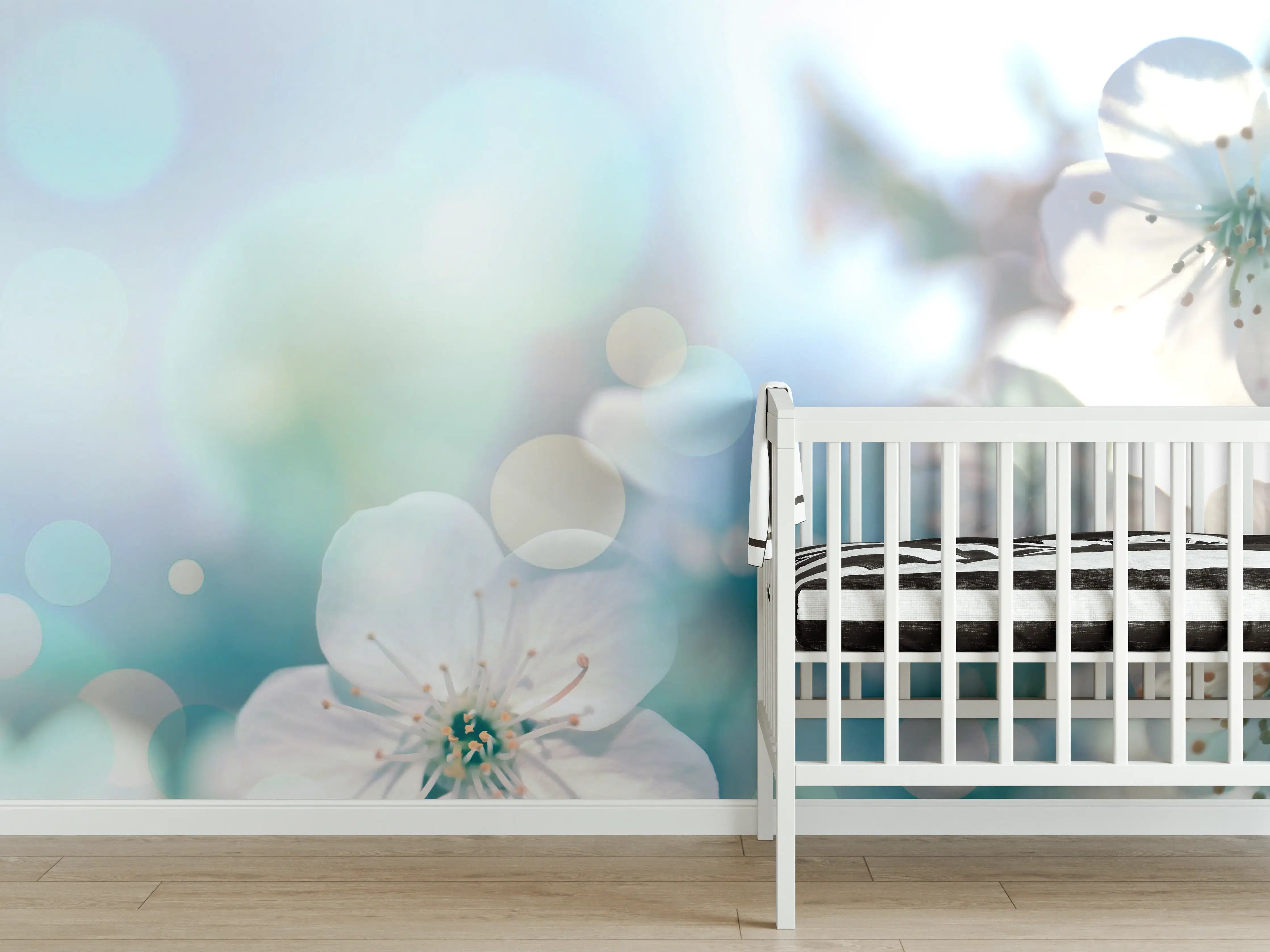 Babyzimmer Wandgestaltung - Kirchbaum Frühlings-Blüten