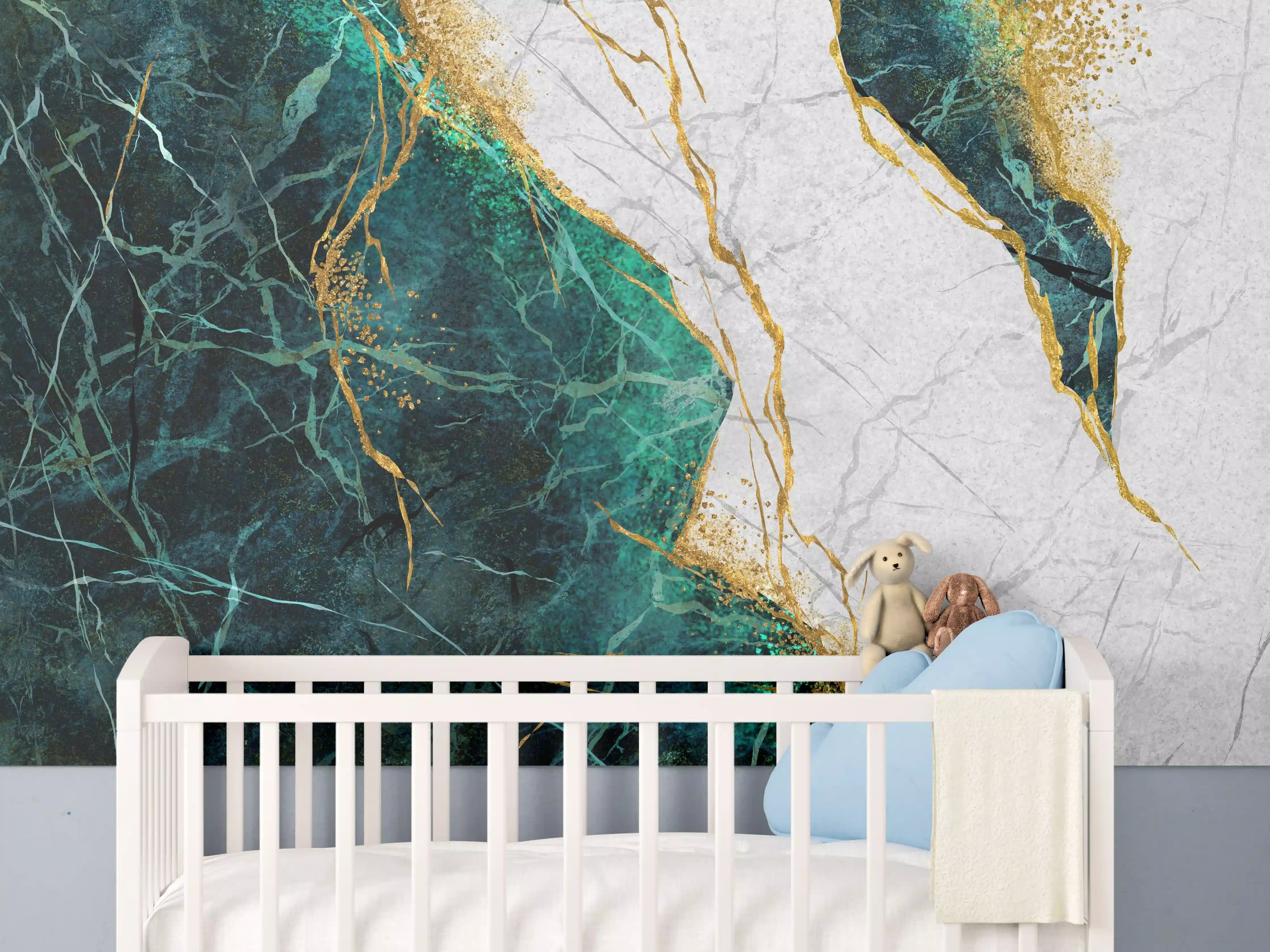 Babyzimmer Wandgestaltung - Kreative Marmor Textur - Luxus