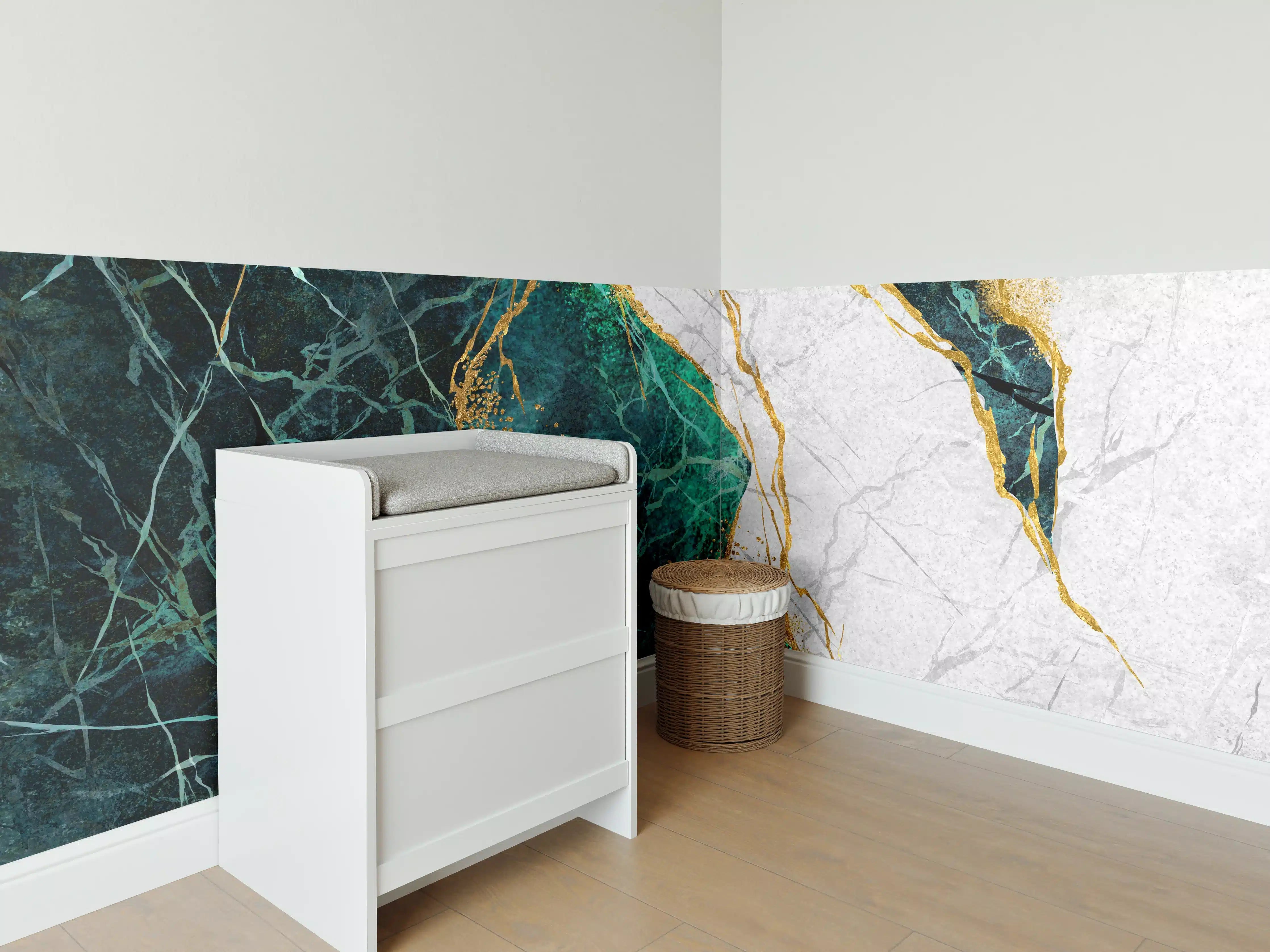 Babyzimmer Wandgestaltung - Kreative Marmor Textur - Luxus
