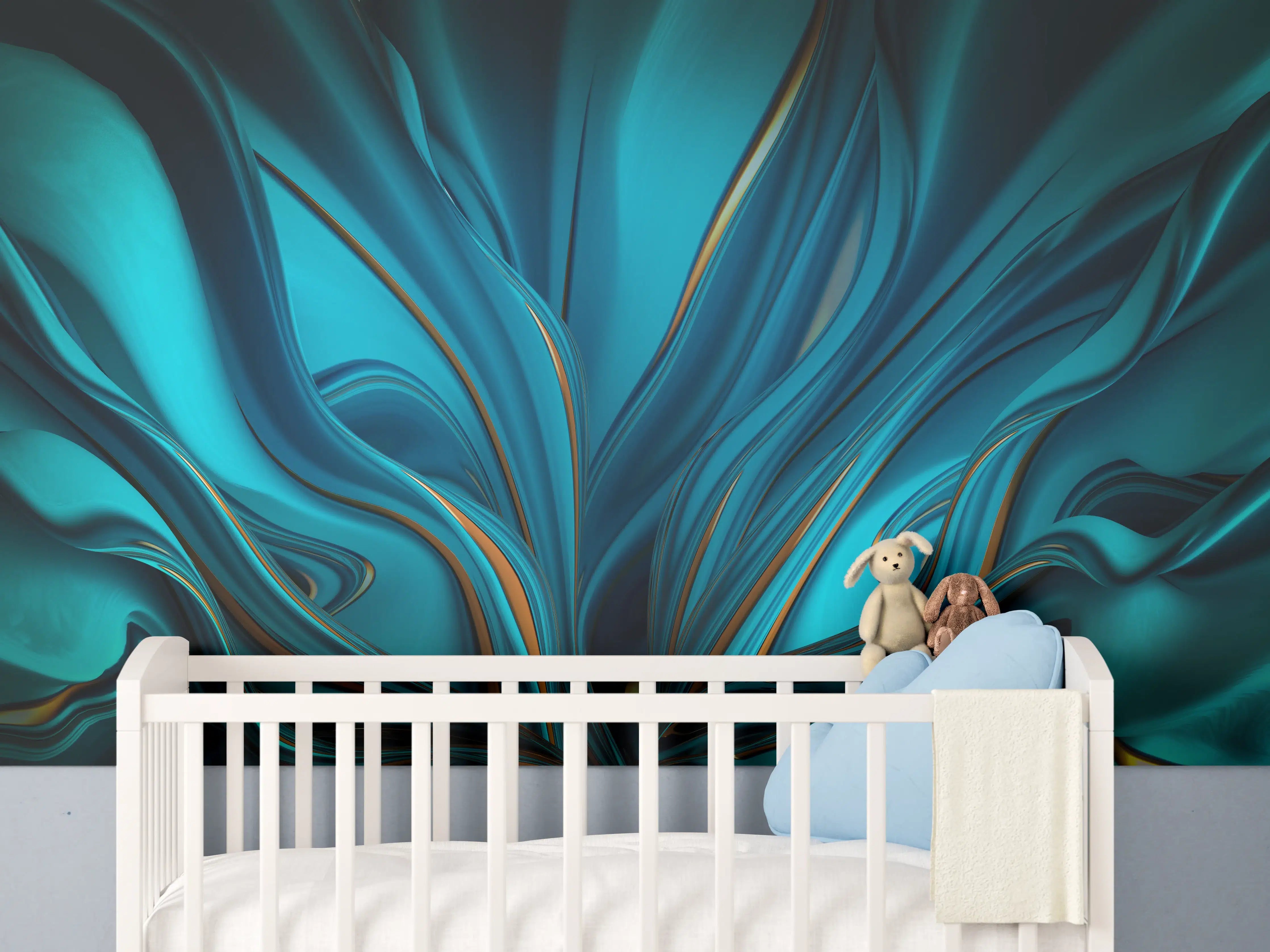 Babyzimmer Wandgestaltung - Künstlerischer Hintergrund - Abstrakt