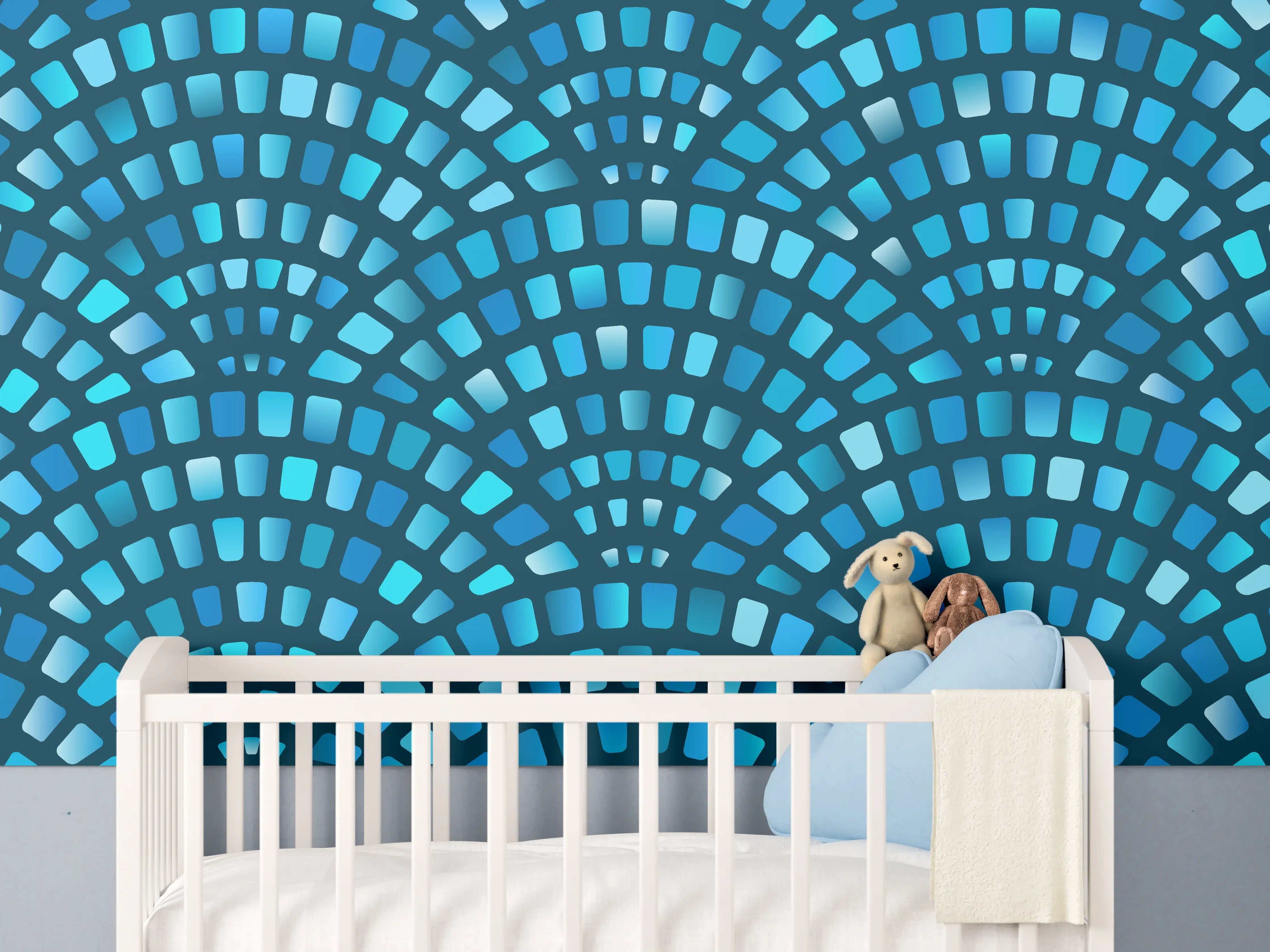 Babyzimmer Wandgestaltung - Künstliche Steinpflaster