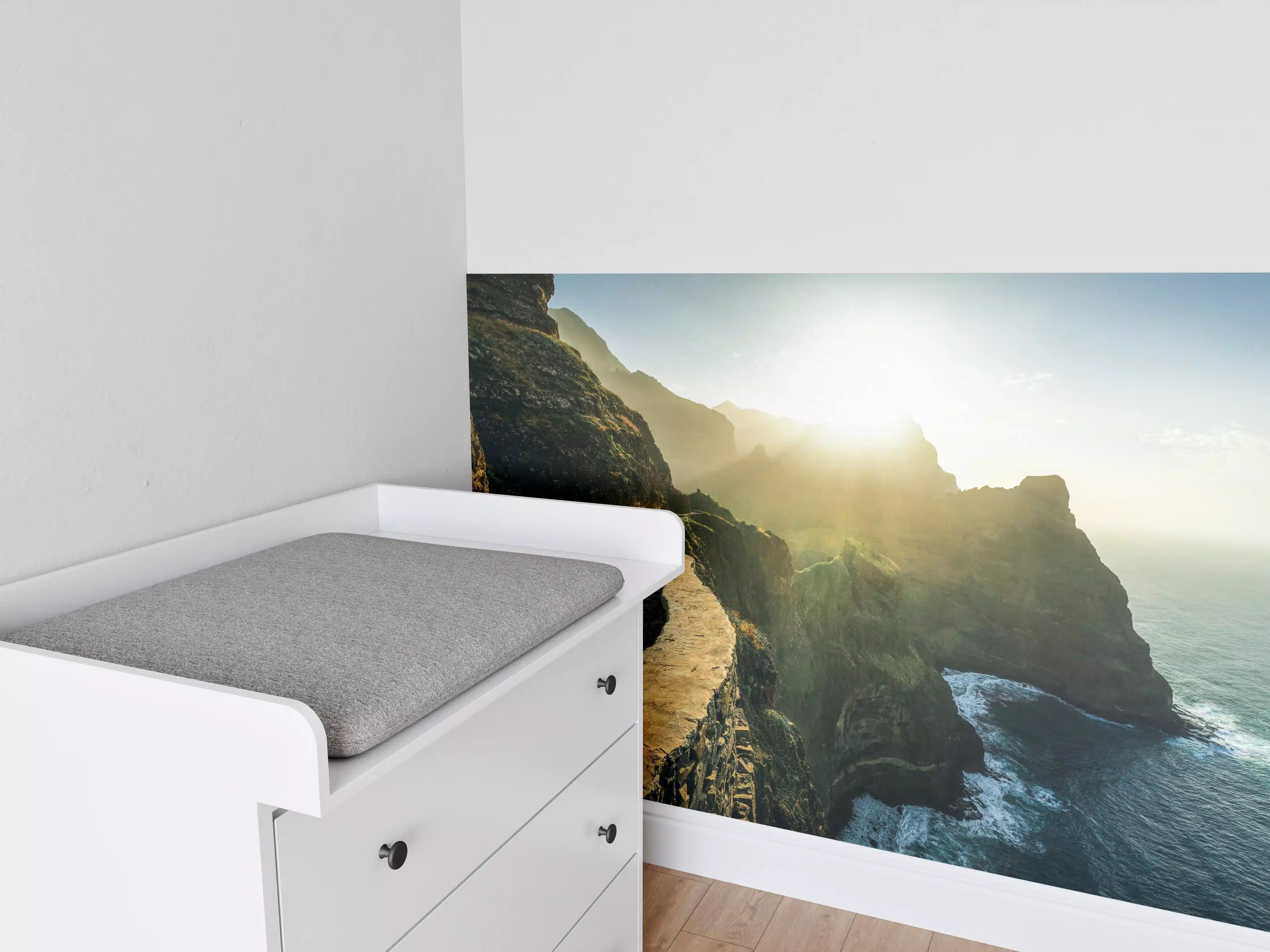 Babyzimmer Wandgestaltung - Küstenweg bei Sonnenaufgang