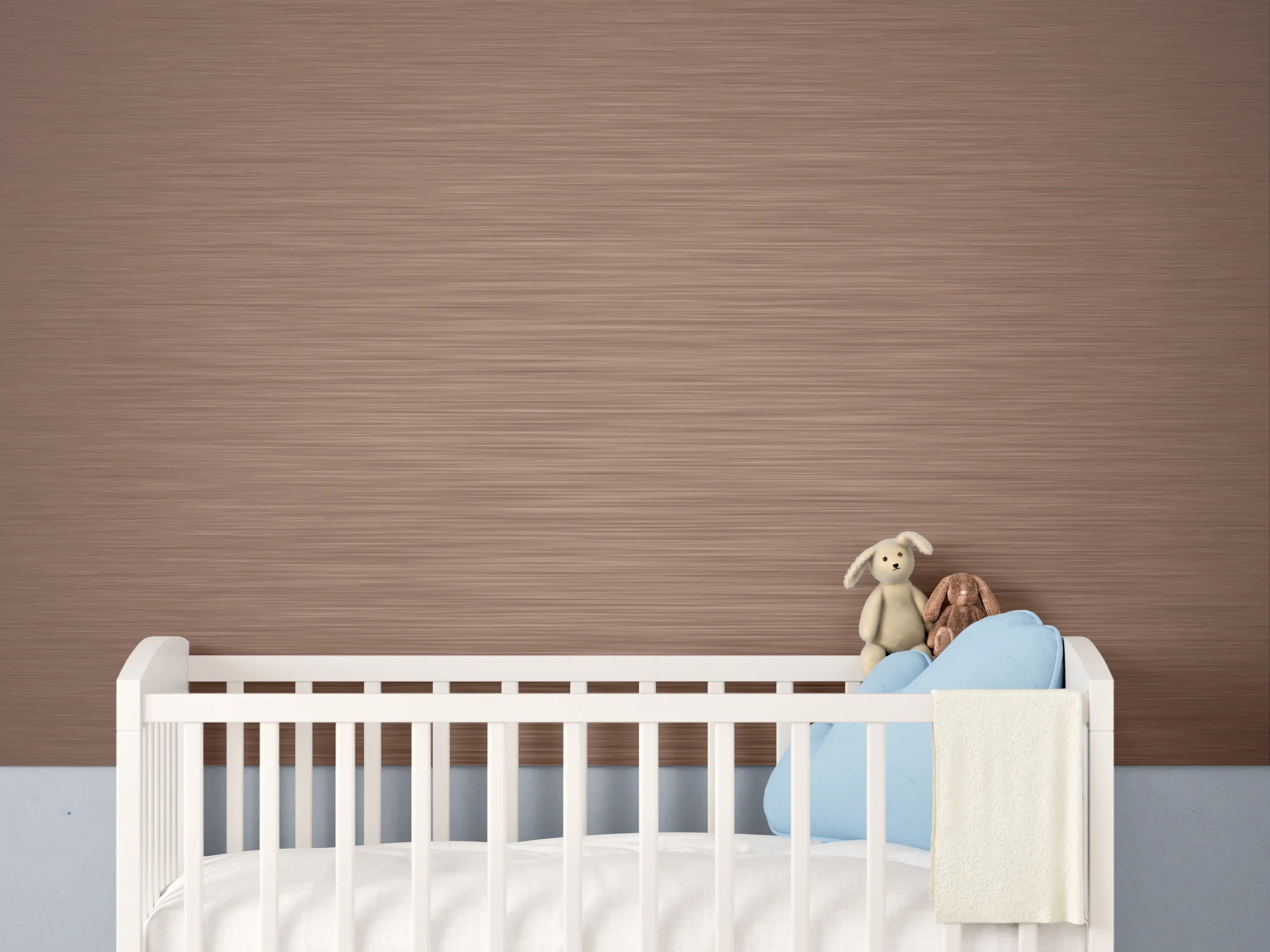 Babyzimmer Wandgestaltung - Kupfer - ALU Prime - Metall Gebürstet