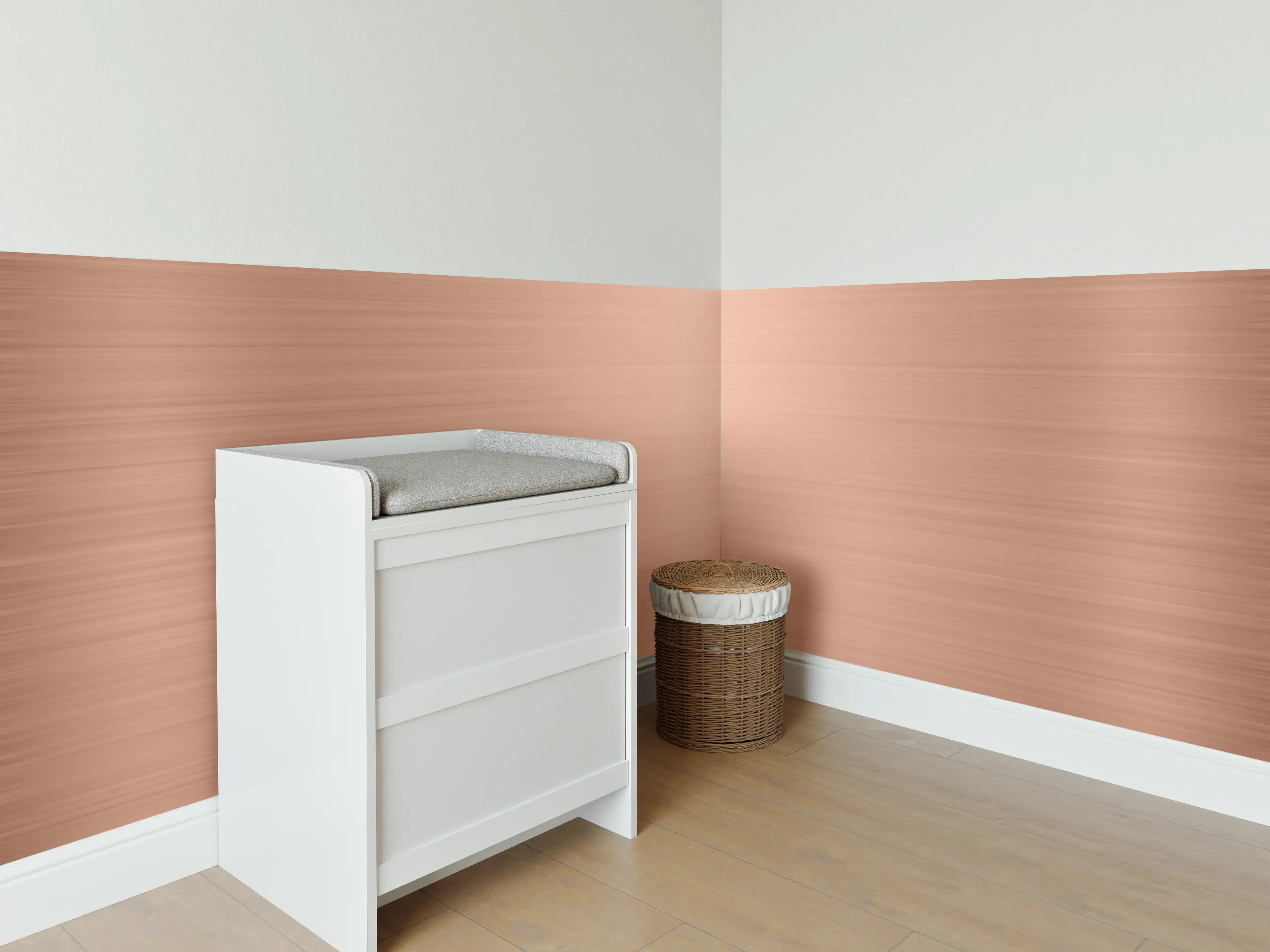 Babyzimmer Wandgestaltung - Kupfer belichtet