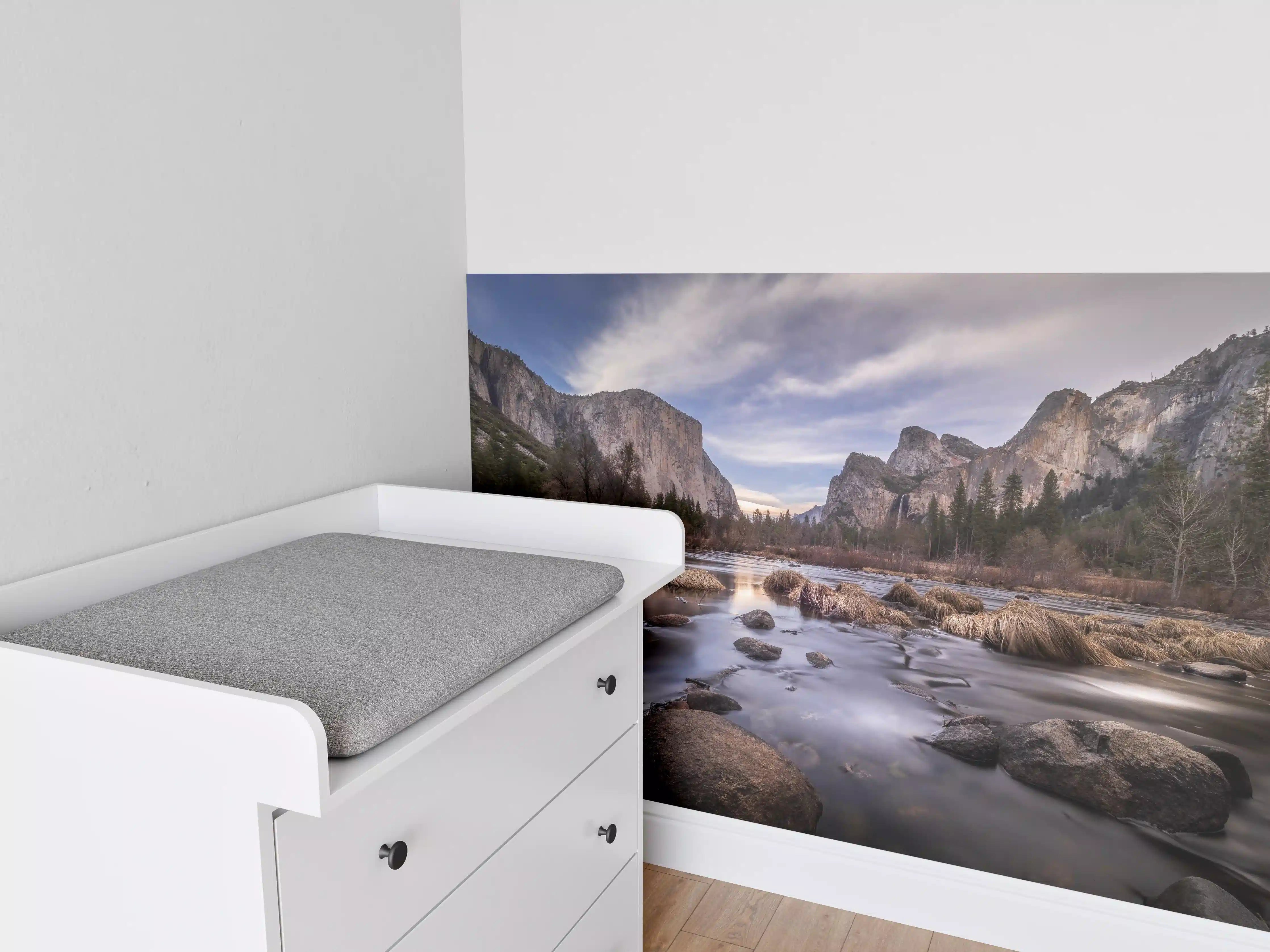 Babyzimmer Wandgestaltung - Landschaft des Yosemite Valley Kalifornien