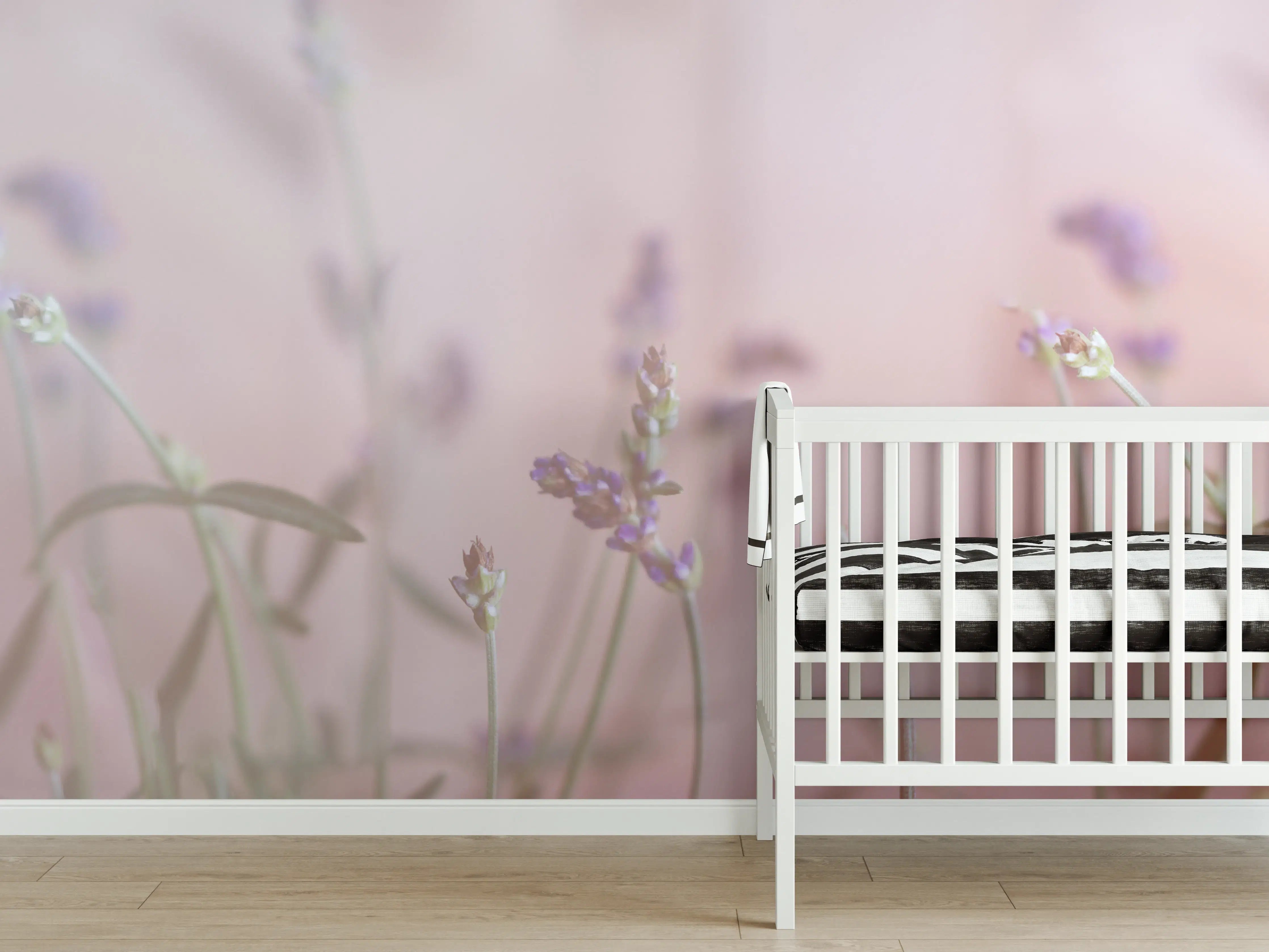 Babyzimmer Wandgestaltung - Lavendel