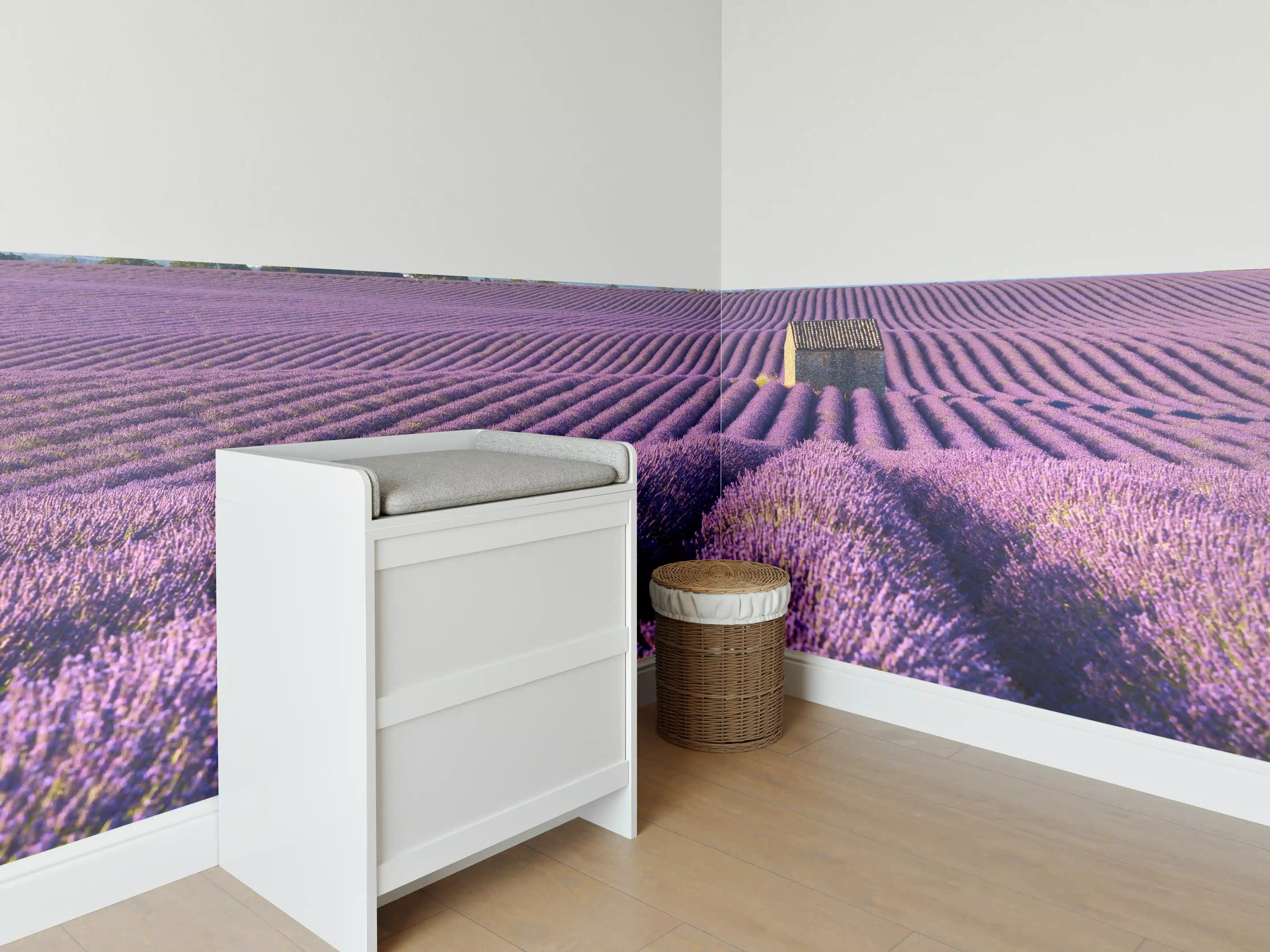 Babyzimmer Wandgestaltung - Lavendelfelder auf dem Plateau de Valensole