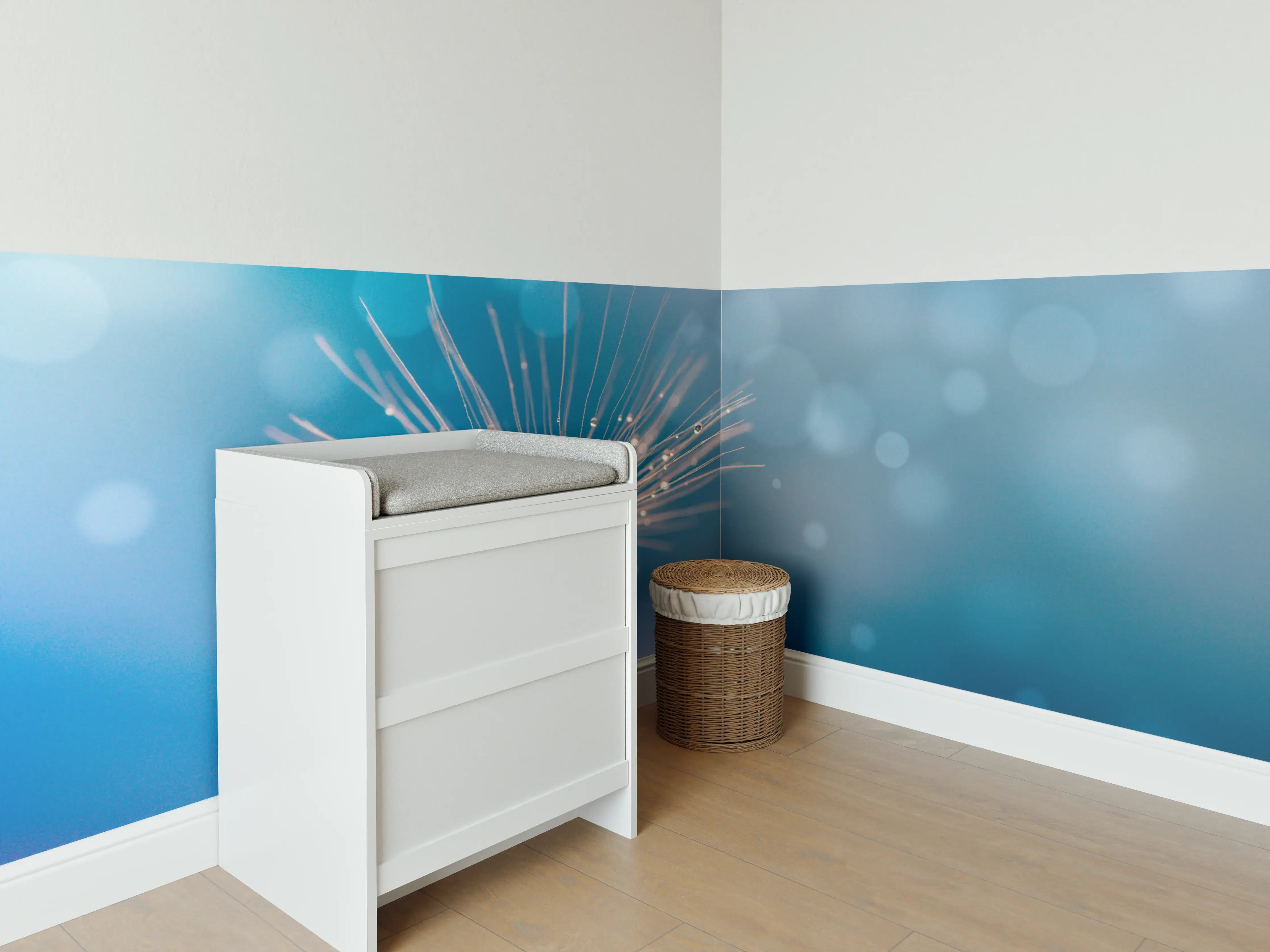 Babyzimmer Wandgestaltung - Leiser Pusteblumenmoment