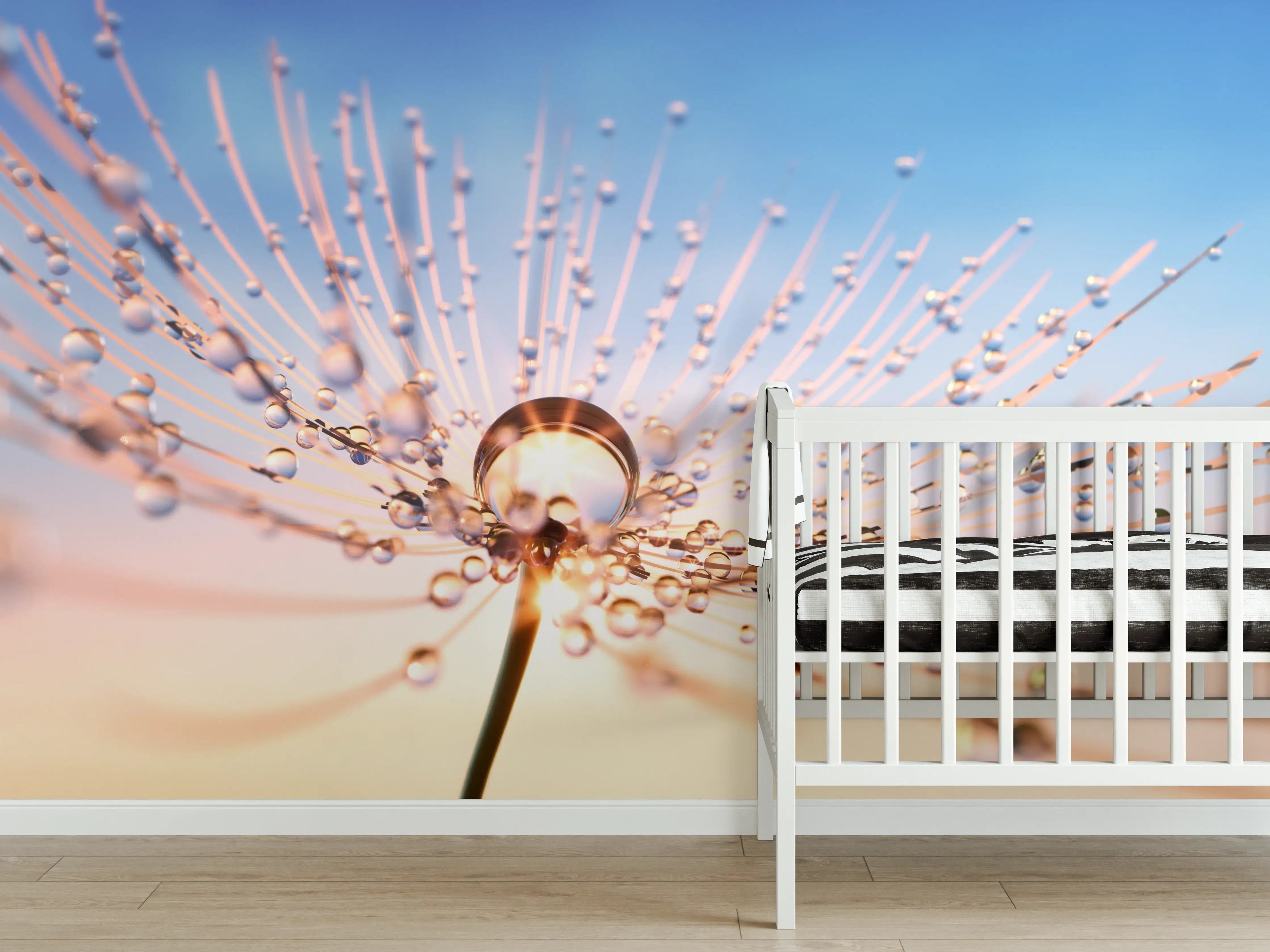 Babyzimmer Wandgestaltung - Leuchtkraft im Sonnenuntergang