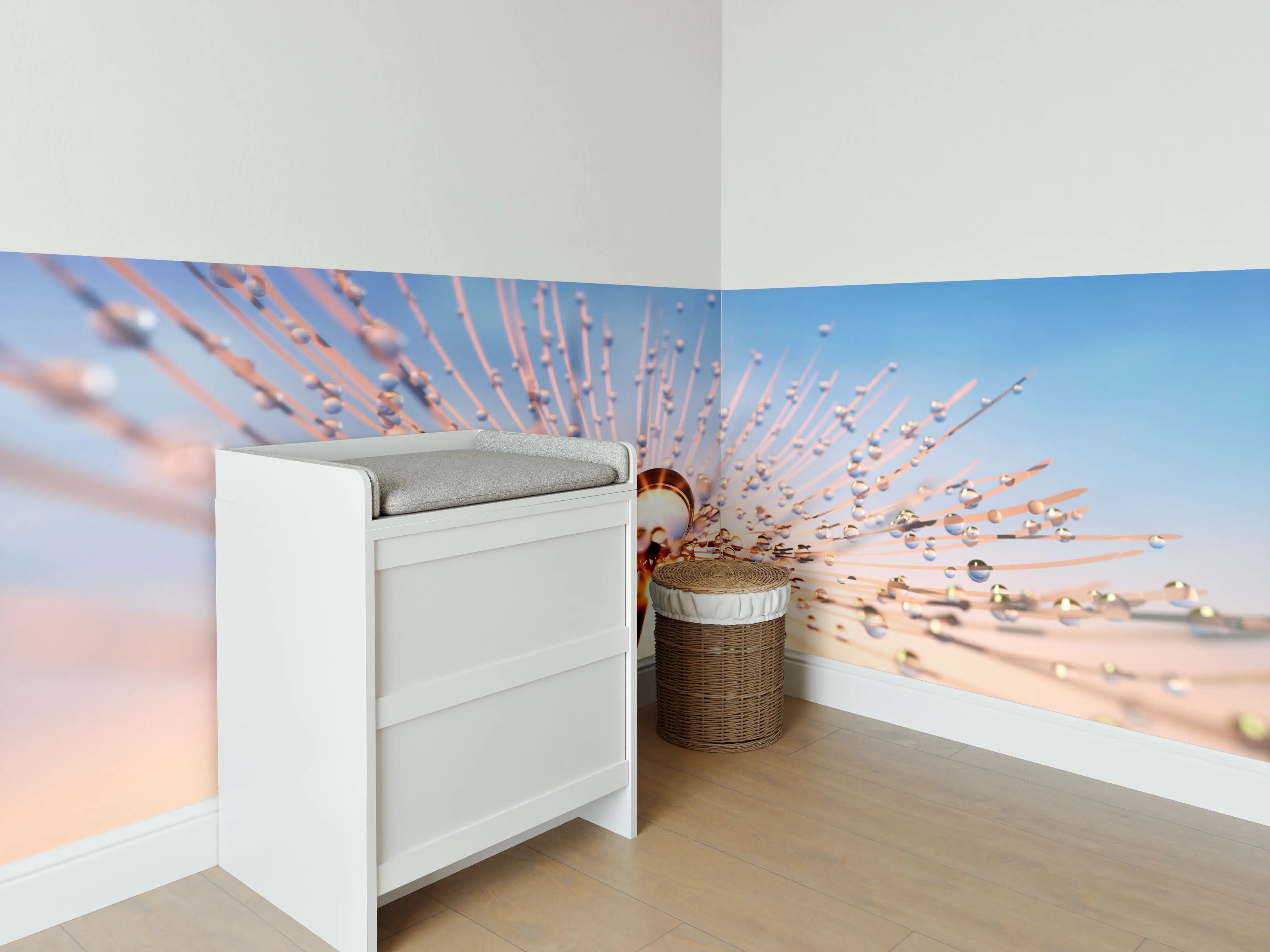 Babyzimmer Wandgestaltung - Leuchtkraft im Sonnenuntergang