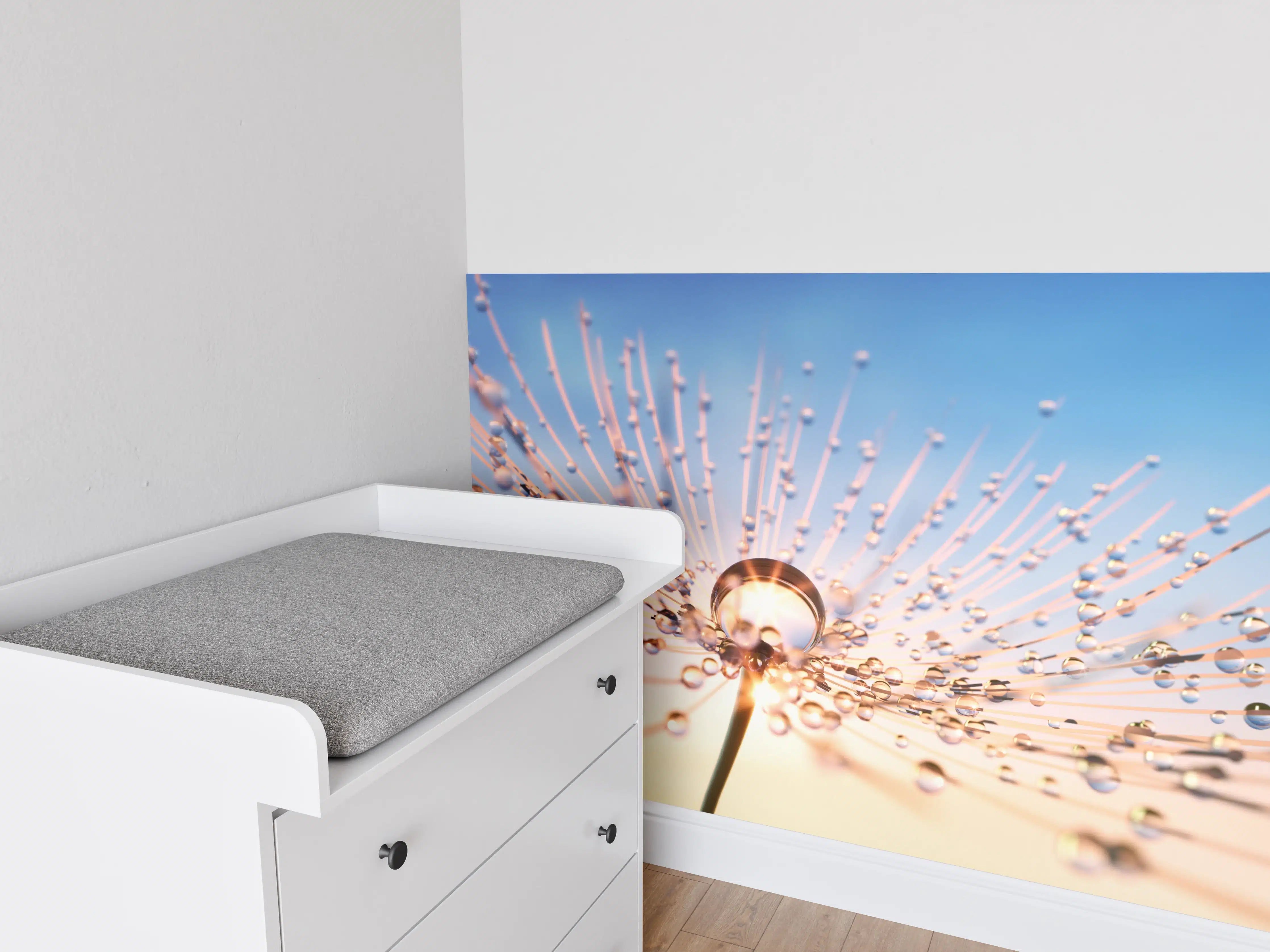 Babyzimmer Wandgestaltung - Leuchtkraft im Sonnenuntergang
