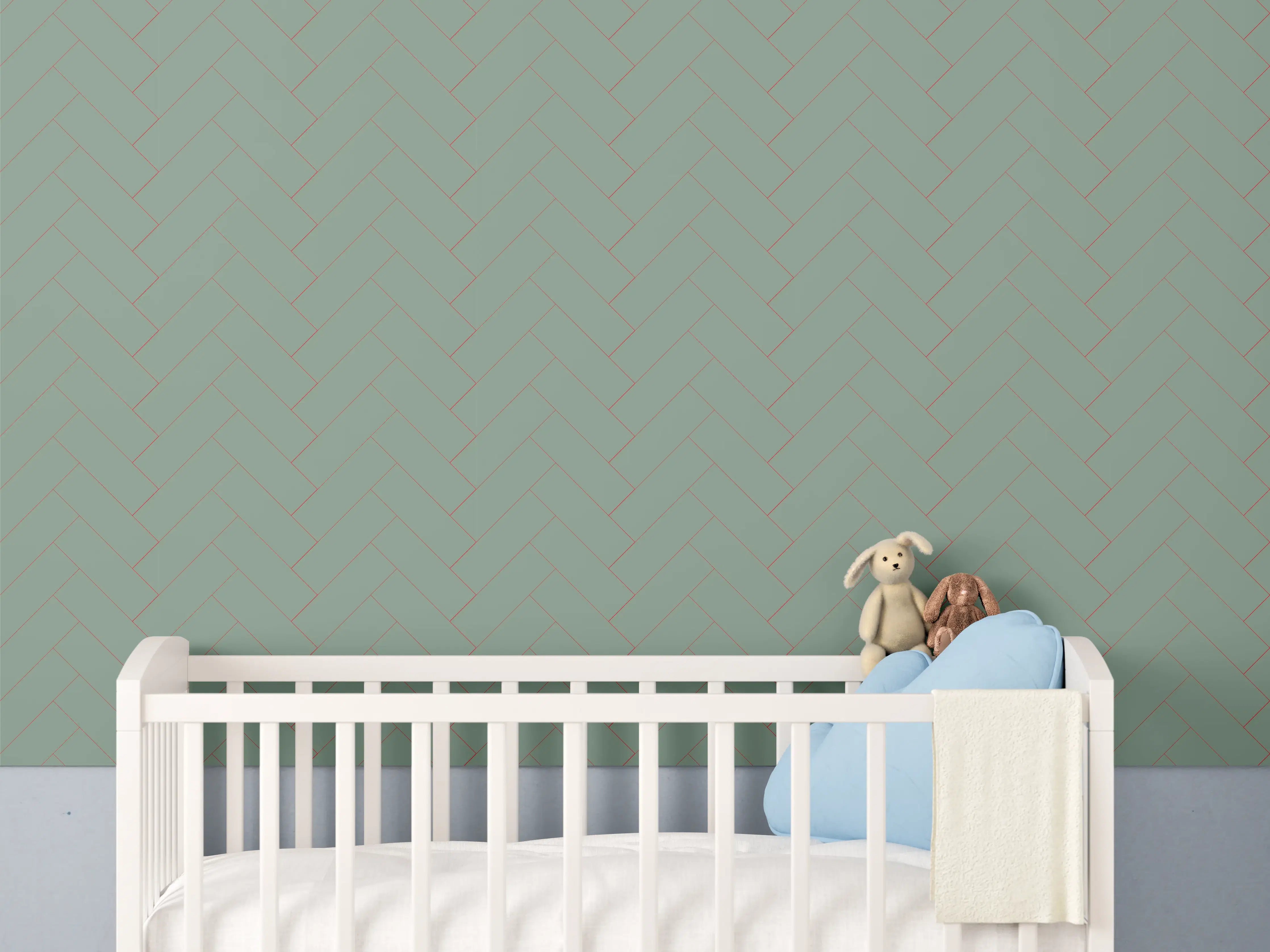 Babyzimmer Wandgestaltung - Lichtreflexe und Schattenspiele auf Naturfelsen