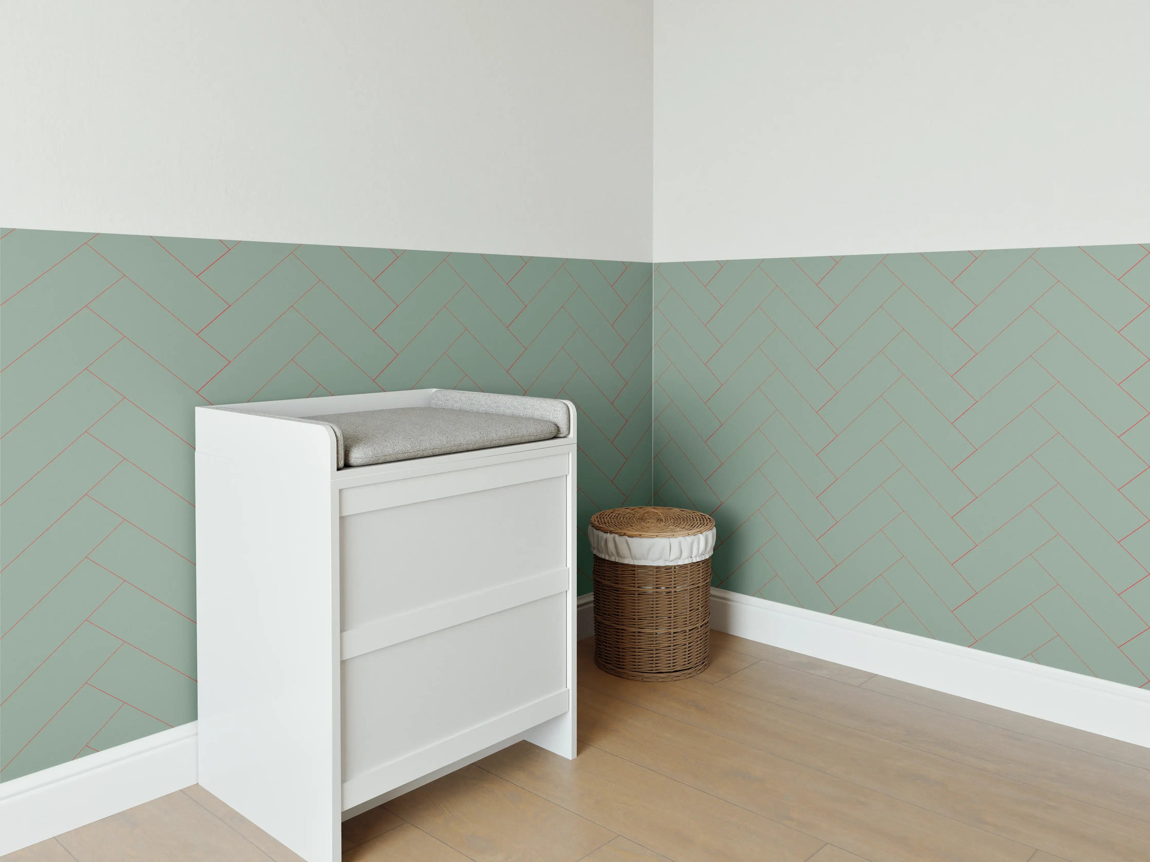 Babyzimmer Wandgestaltung - Lichtreflexe und Schattenspiele auf Naturfelsen