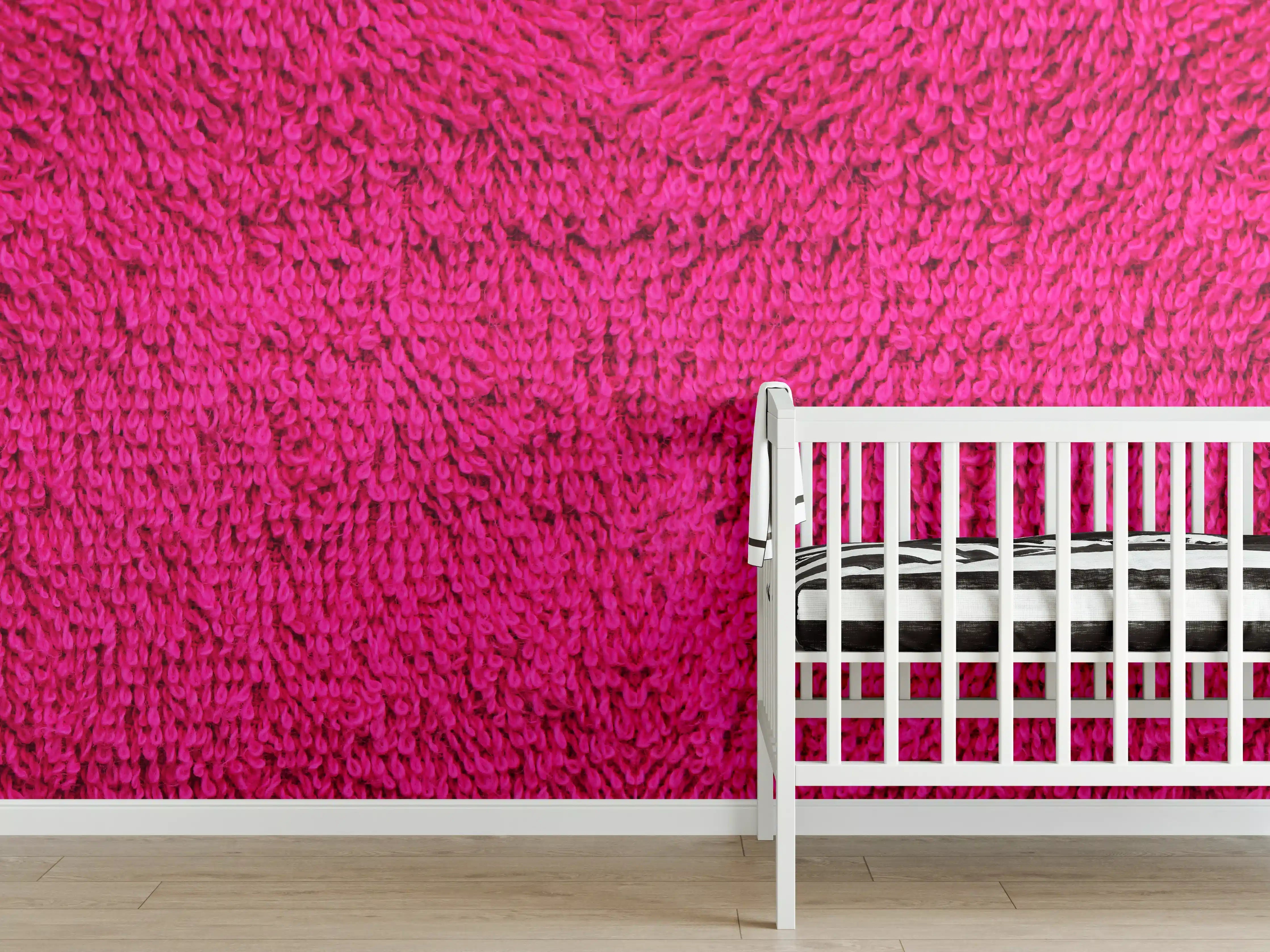 Babyzimmer Wandgestaltung - Lila Frottee Handtuch Textur