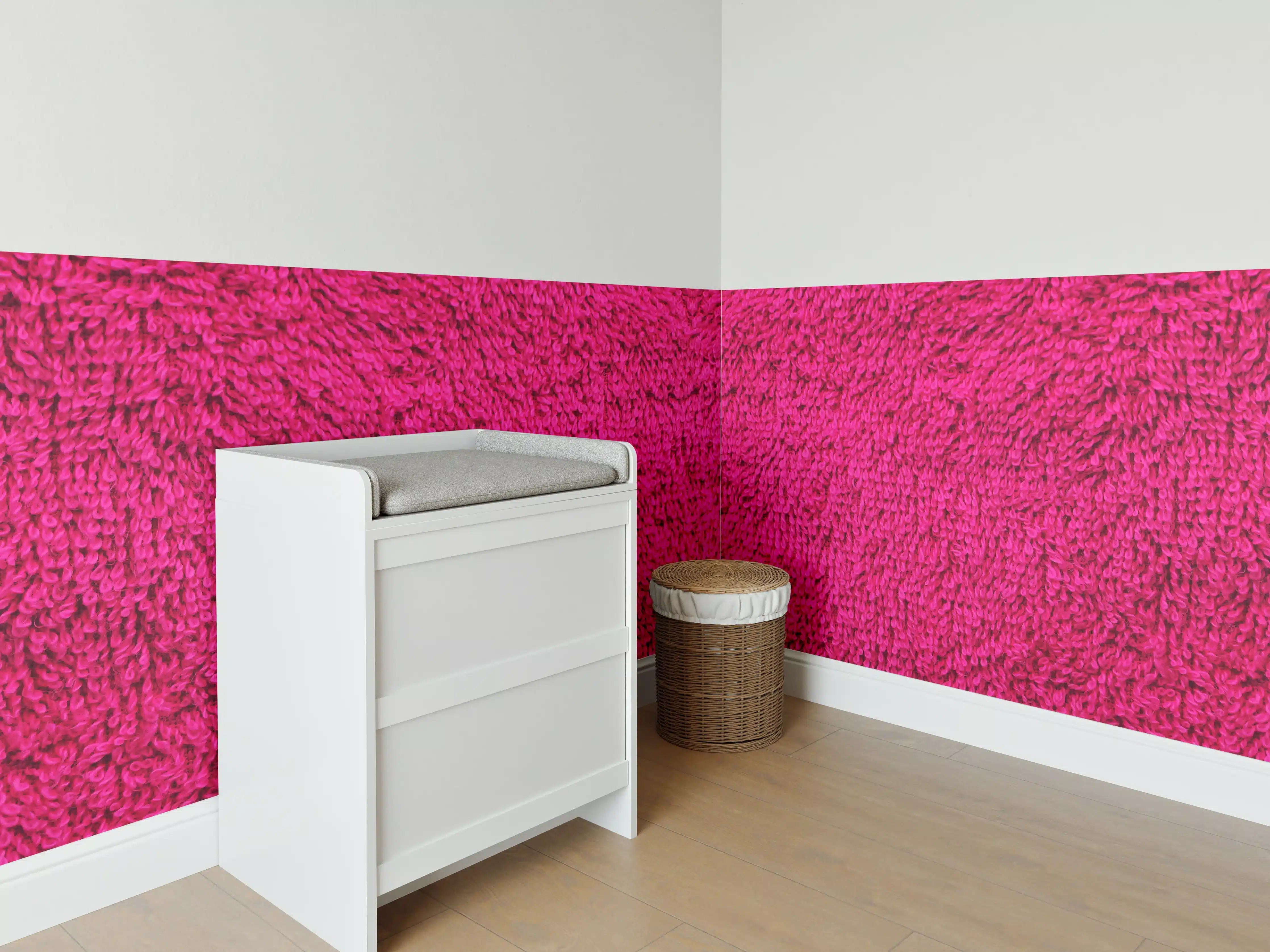 Babyzimmer Wandgestaltung - Lila Frottee Handtuch Textur
