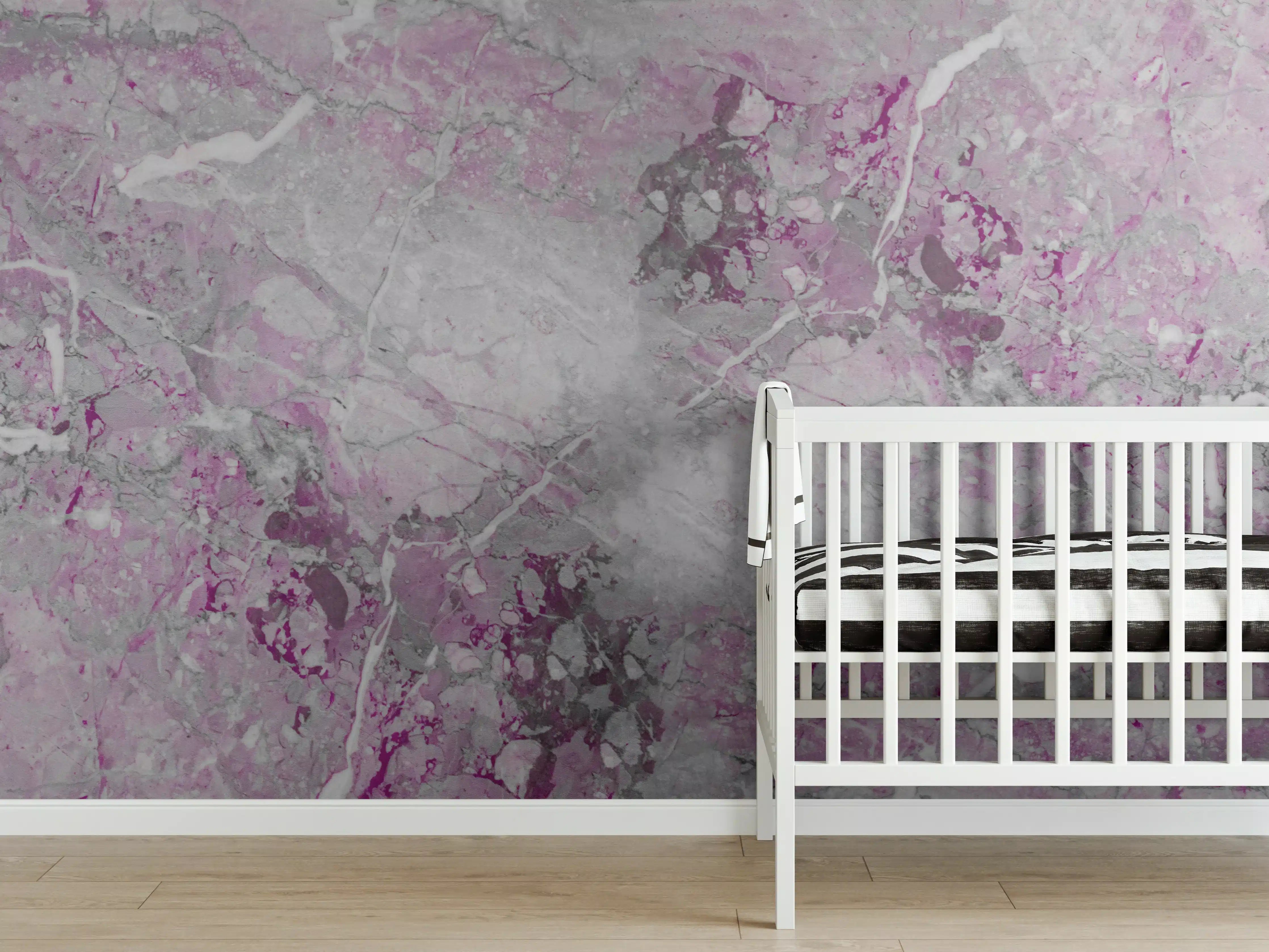 Babyzimmer Wandgestaltung - Lila fleckige Marmor Hintergrund