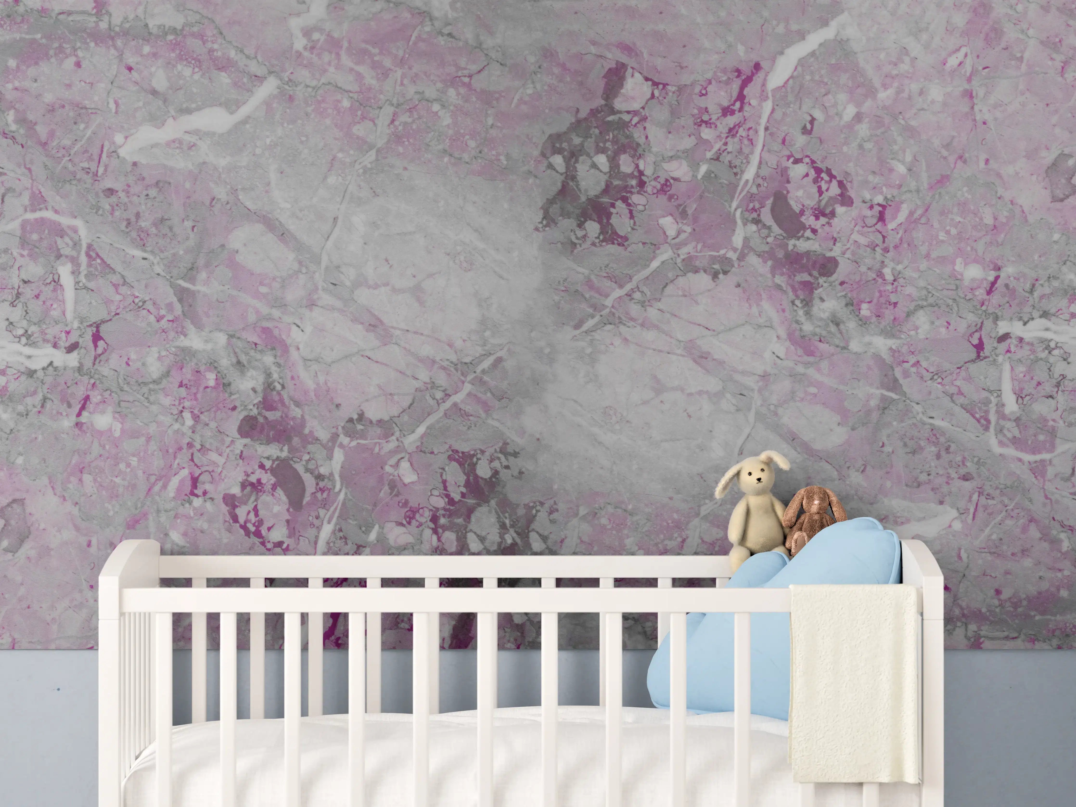 Babyzimmer Wandgestaltung - Lila fleckige Marmor Hintergrund