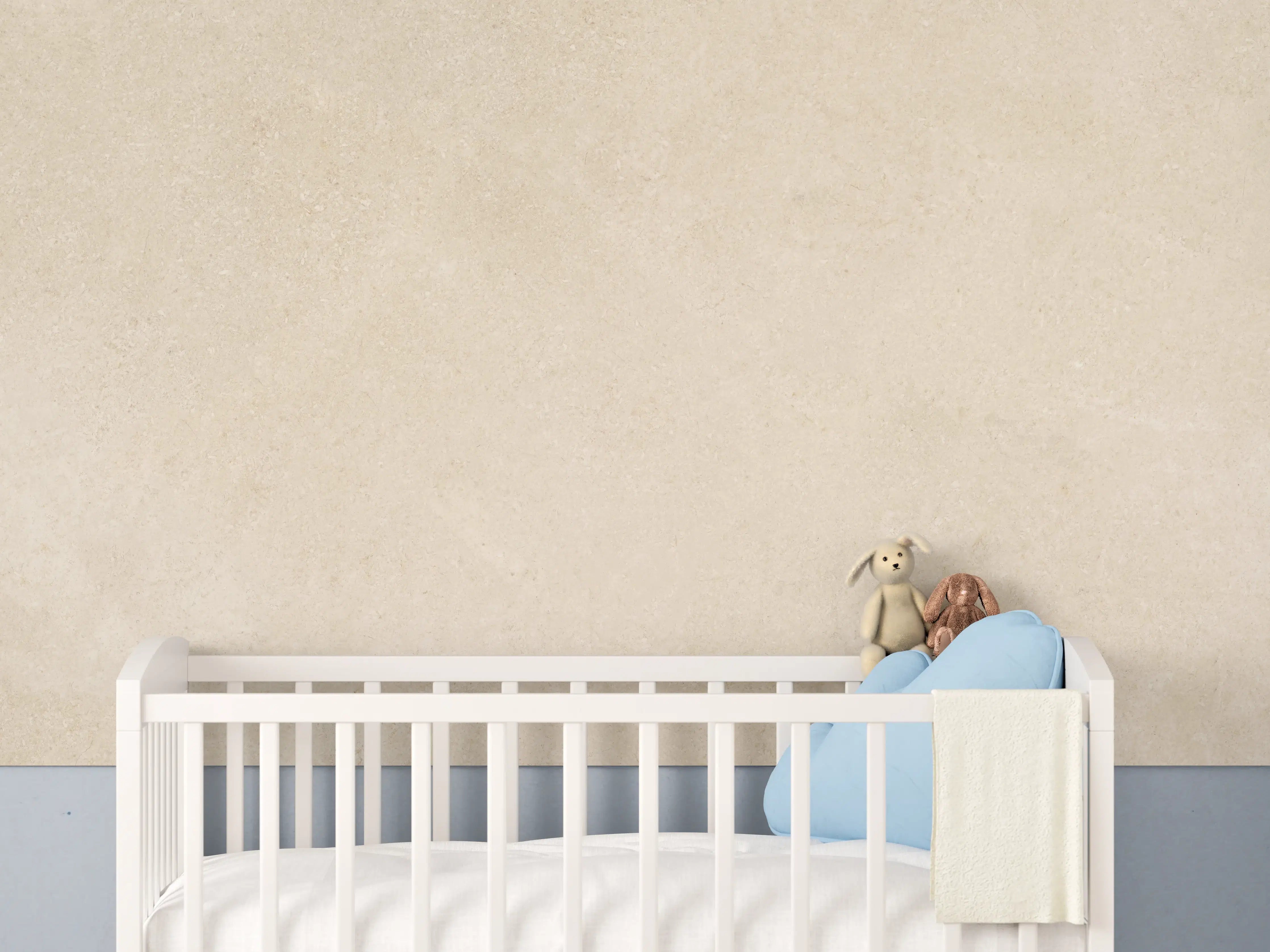 Babyzimmer Wandgestaltung - Limestone Marble Cream Texture