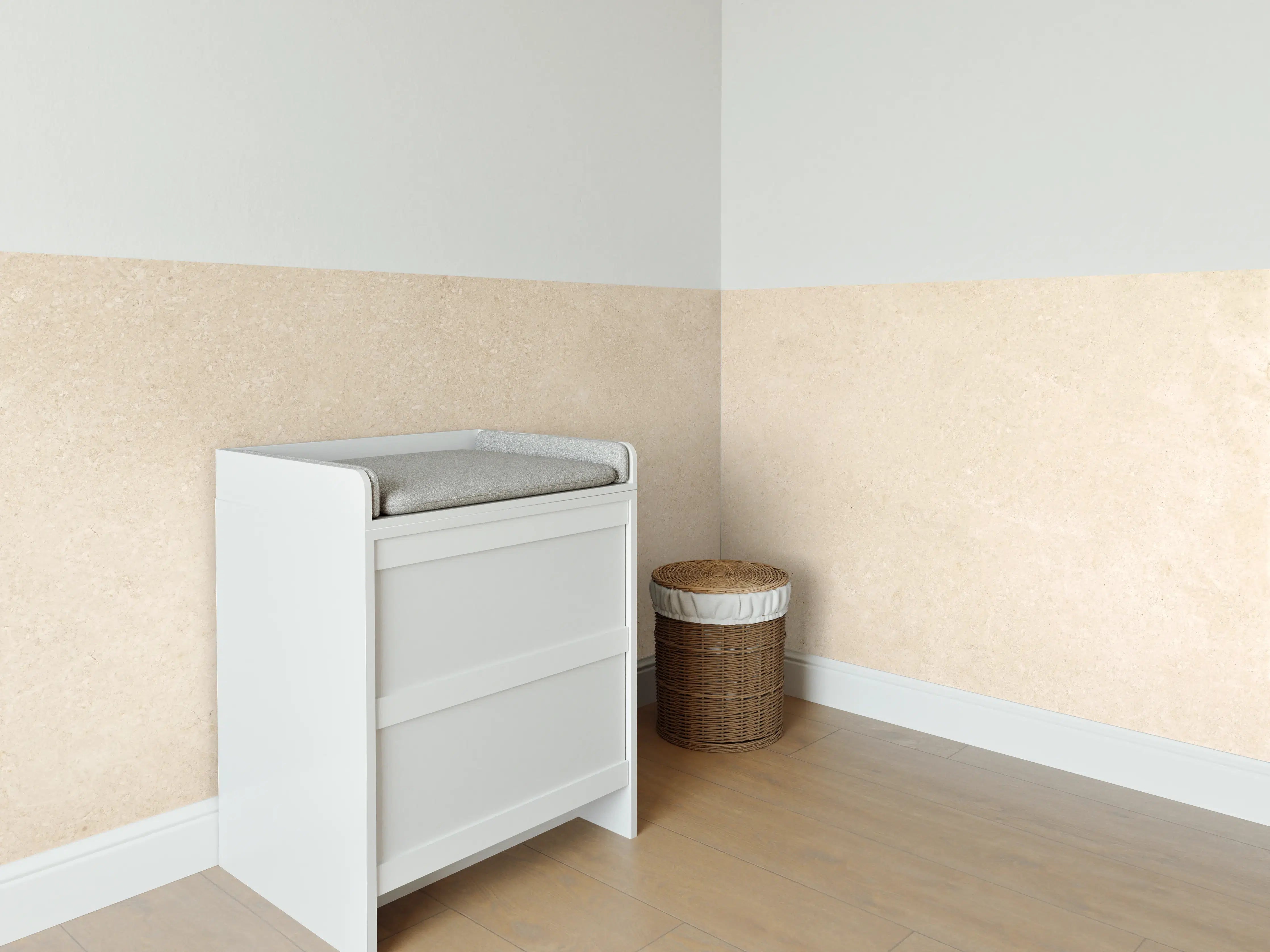 Babyzimmer Wandgestaltung - Limestone Marble Cream Texture