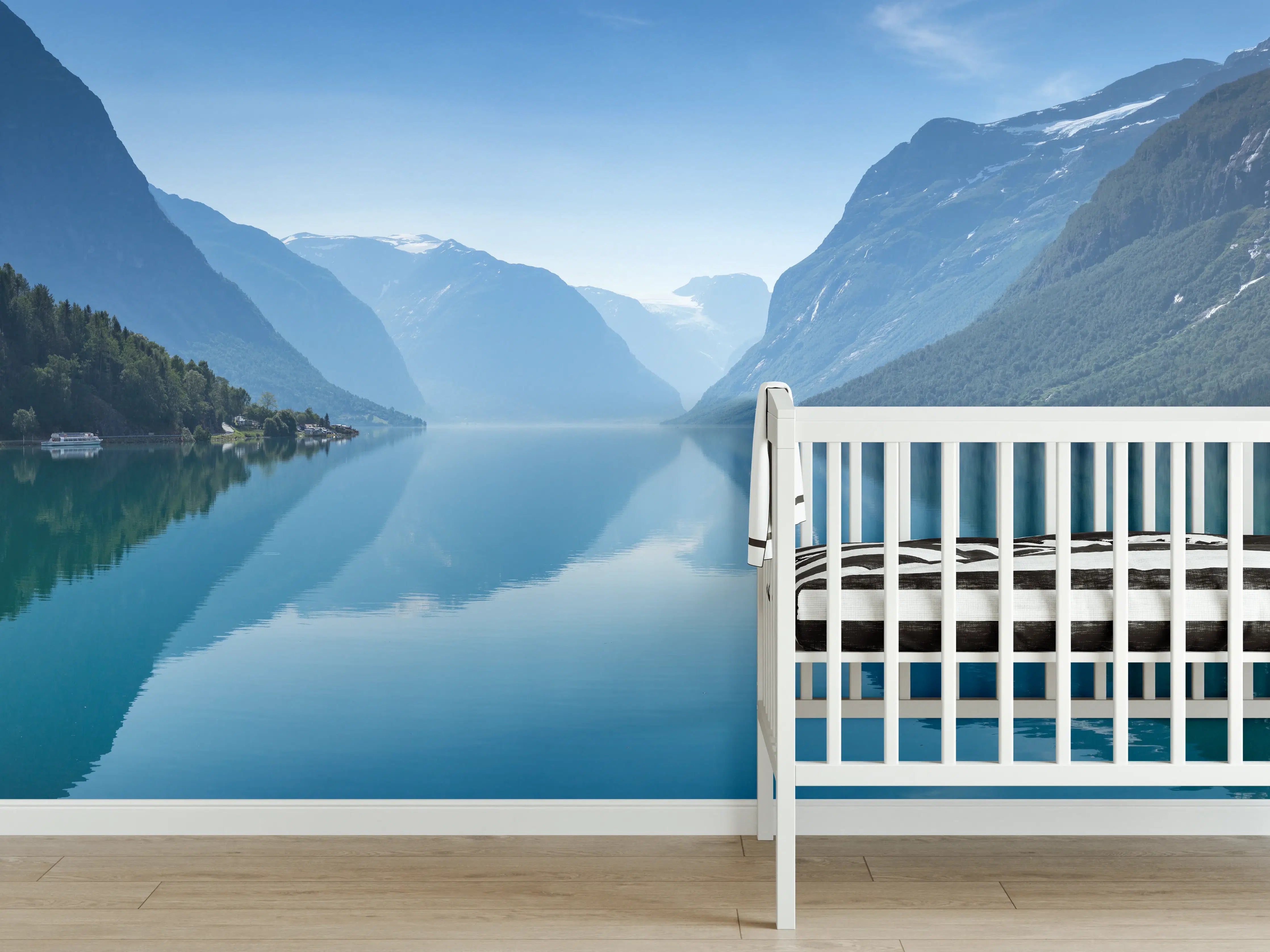 Babyzimmer Wandgestaltung - Lovatnet See - Norwegen