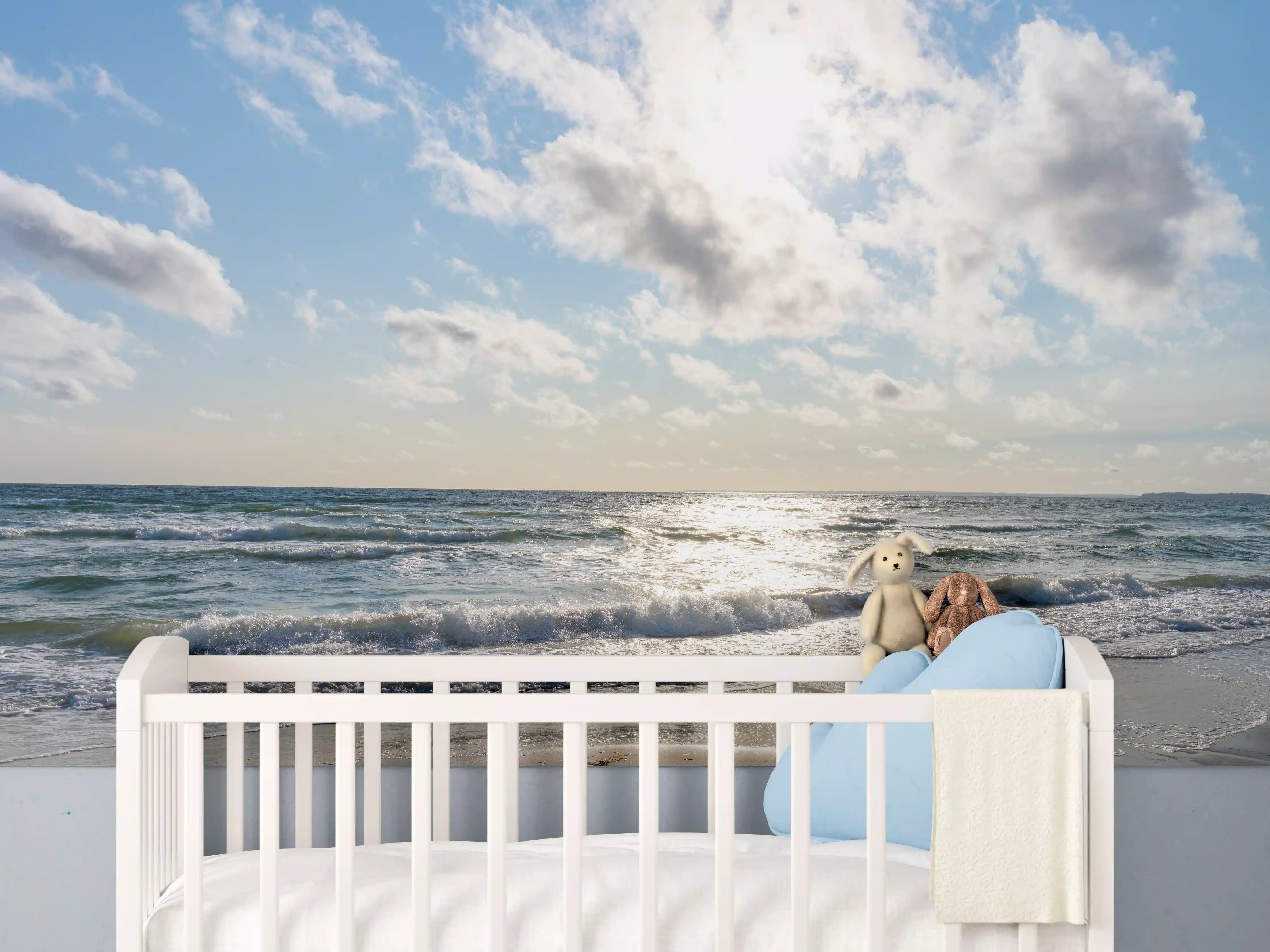 Babyzimmer Wandgestaltung - Lübecker Bucht an der Ostsee