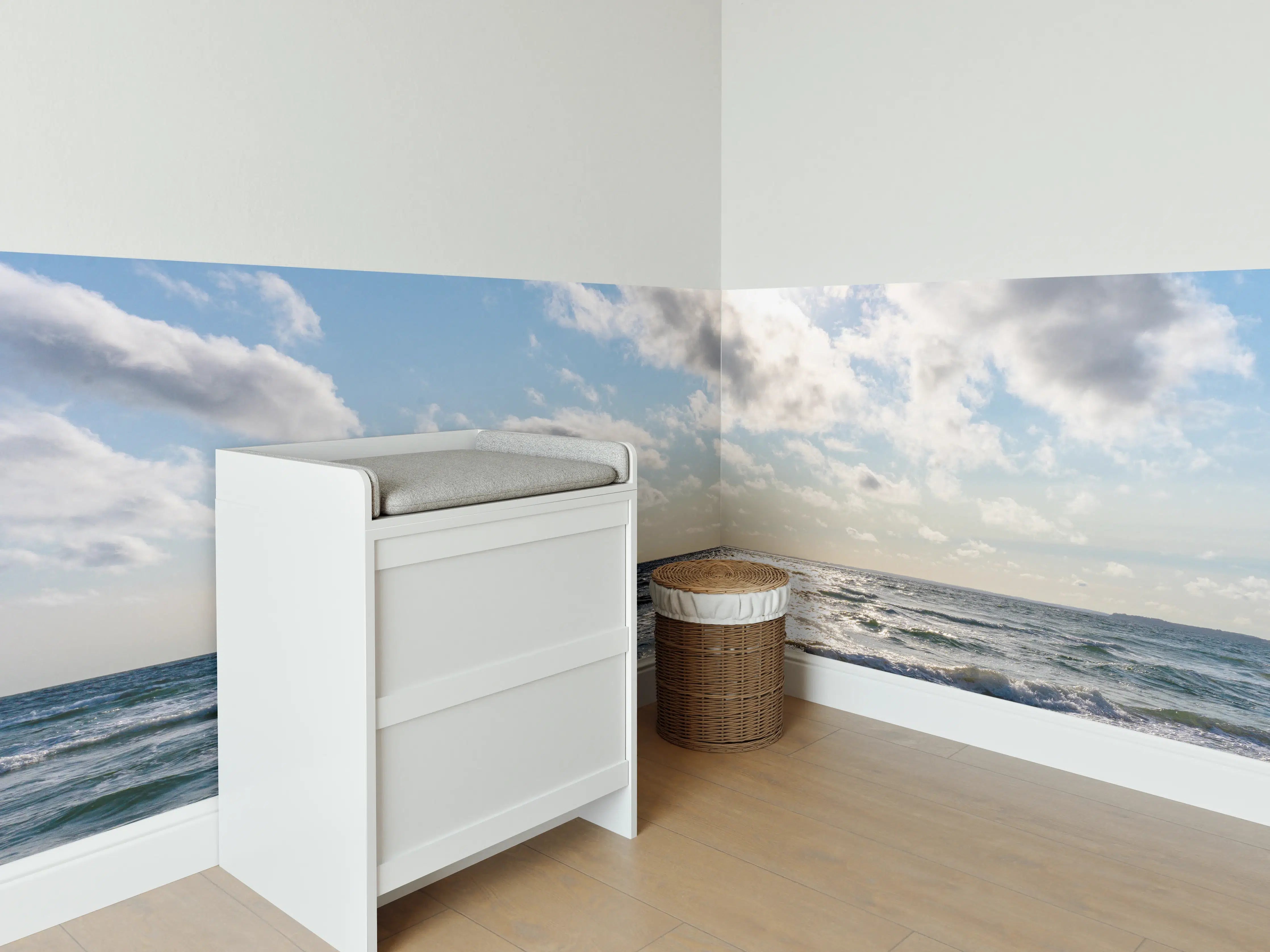 Babyzimmer Wandgestaltung - Lübecker Bucht an der Ostsee