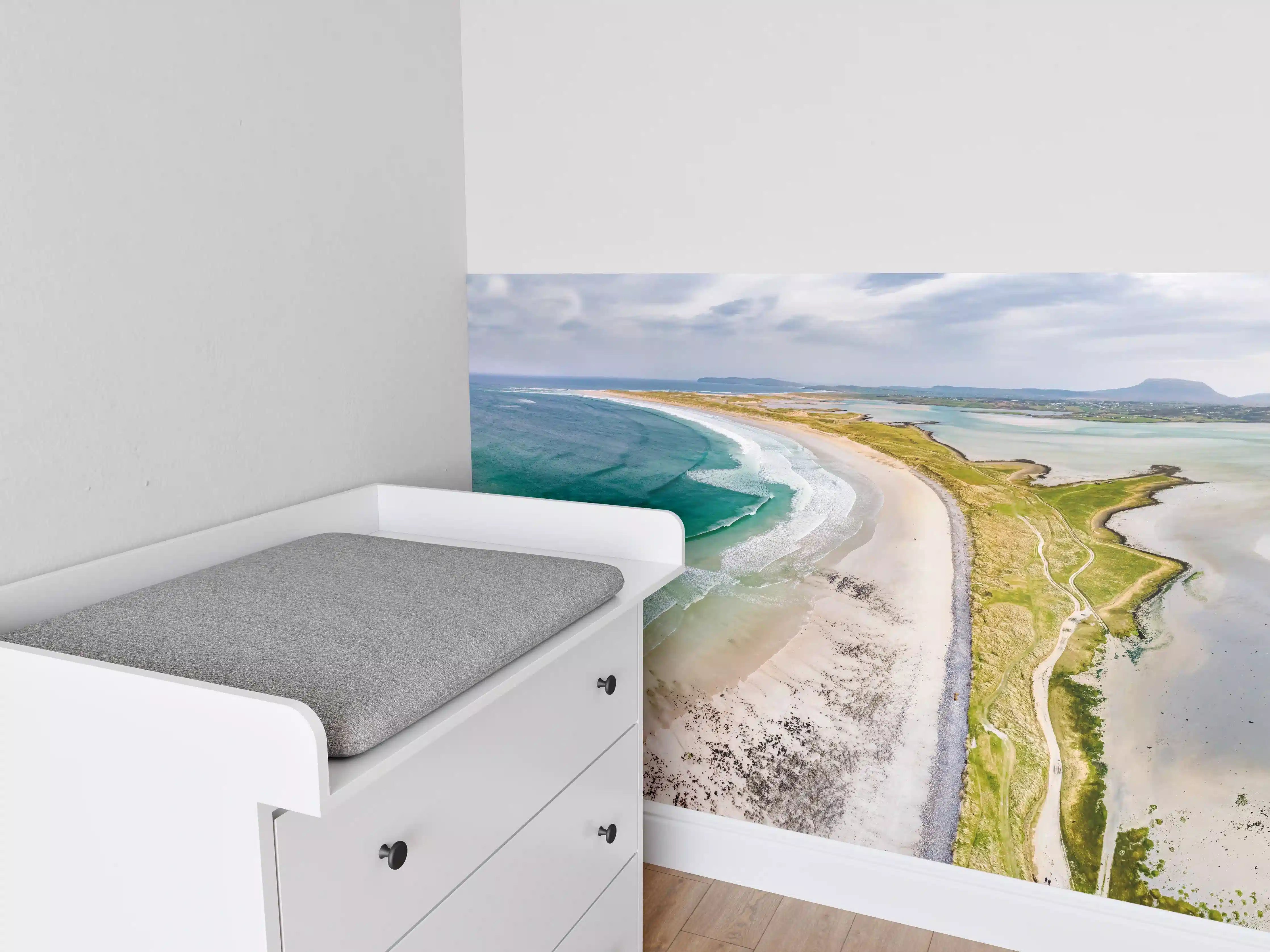 Babyzimmer Wandgestaltung - Luftaufnahme der Küste von Magheraroarty-Irland
