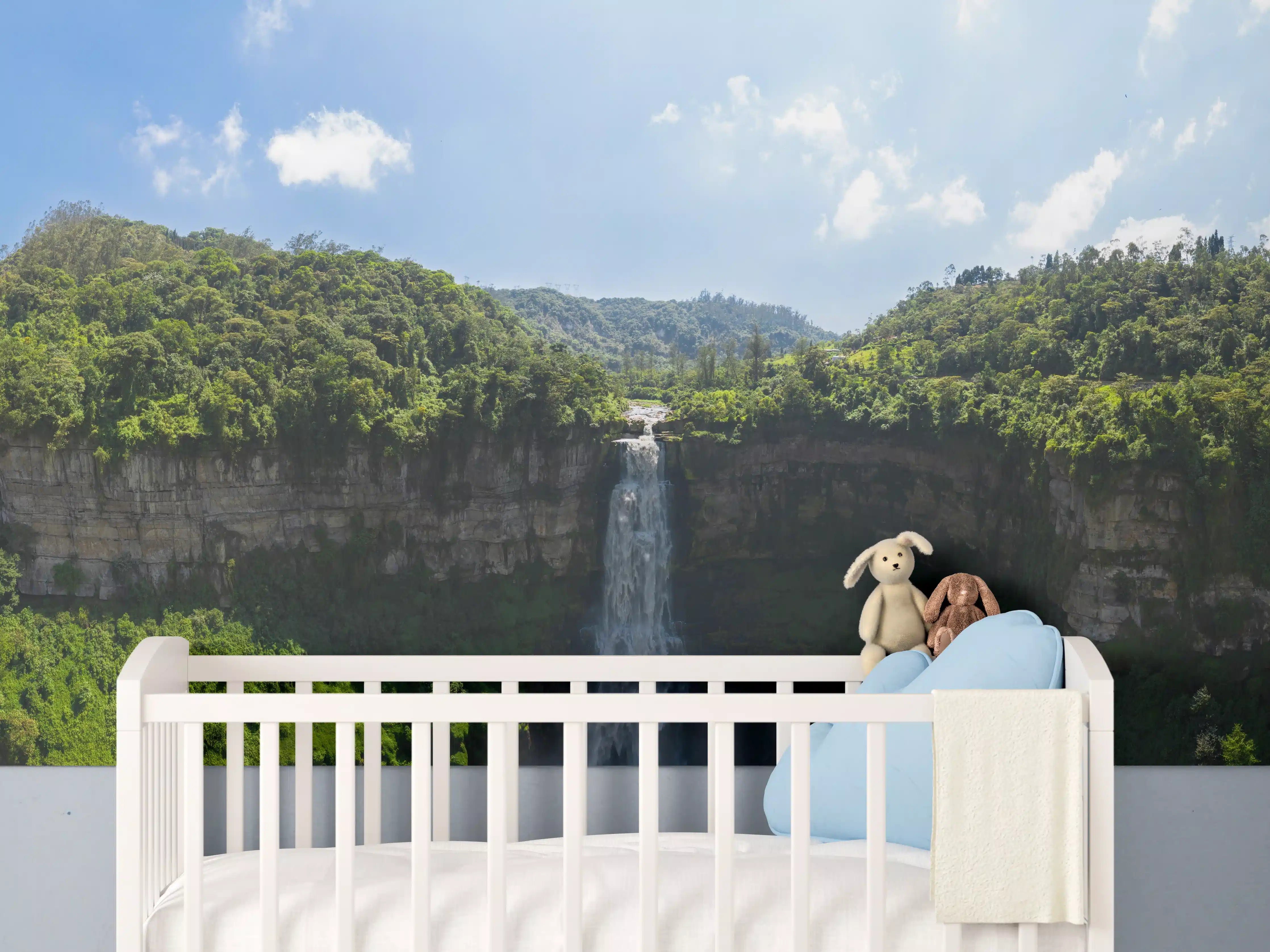 Babyzimmer Wandgestaltung - Luftaufnahme von El Salto de Tequendama