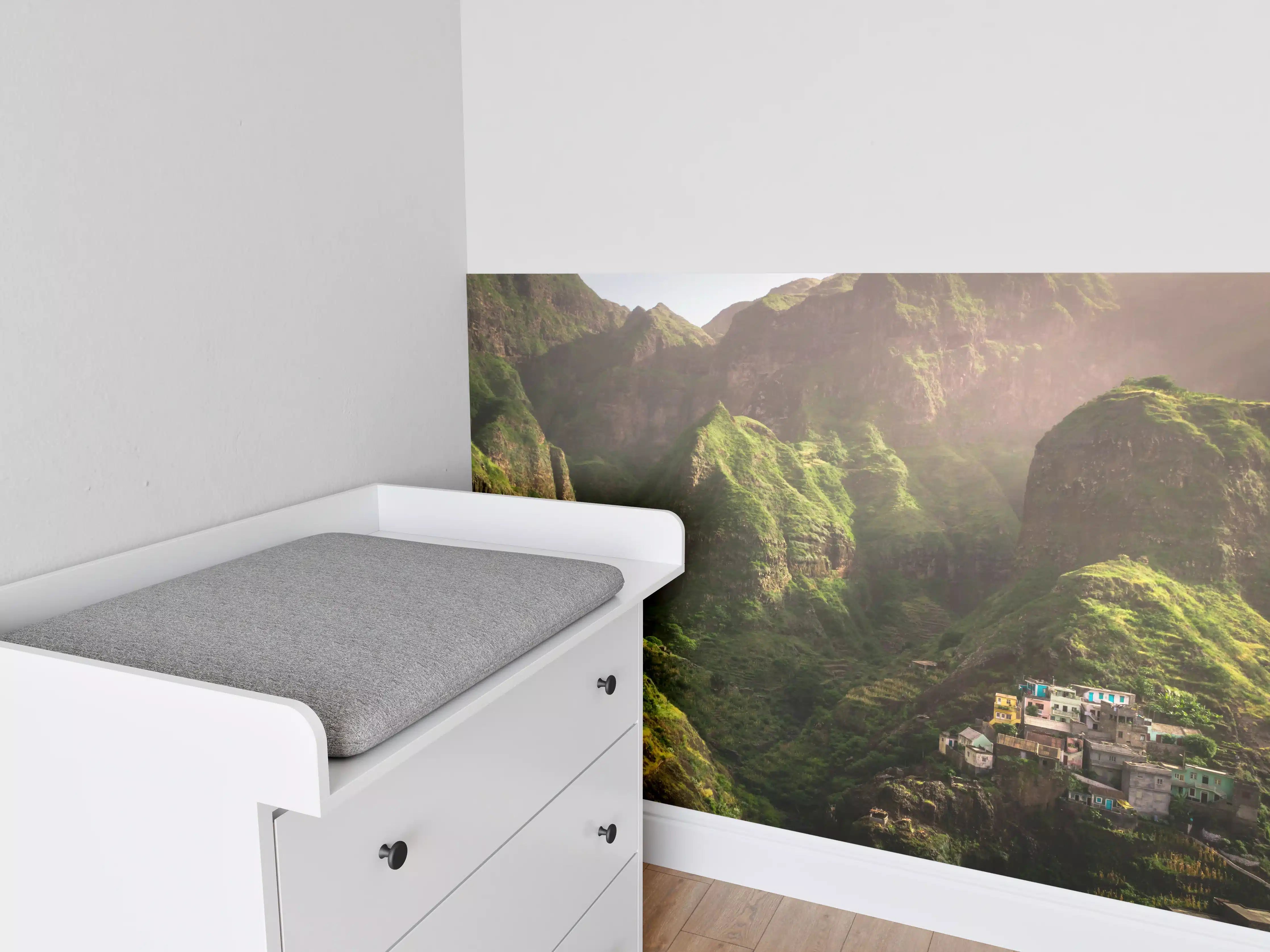 Babyzimmer Wandgestaltung - Luftaufnahme von Fontainhas - Kabo Verde