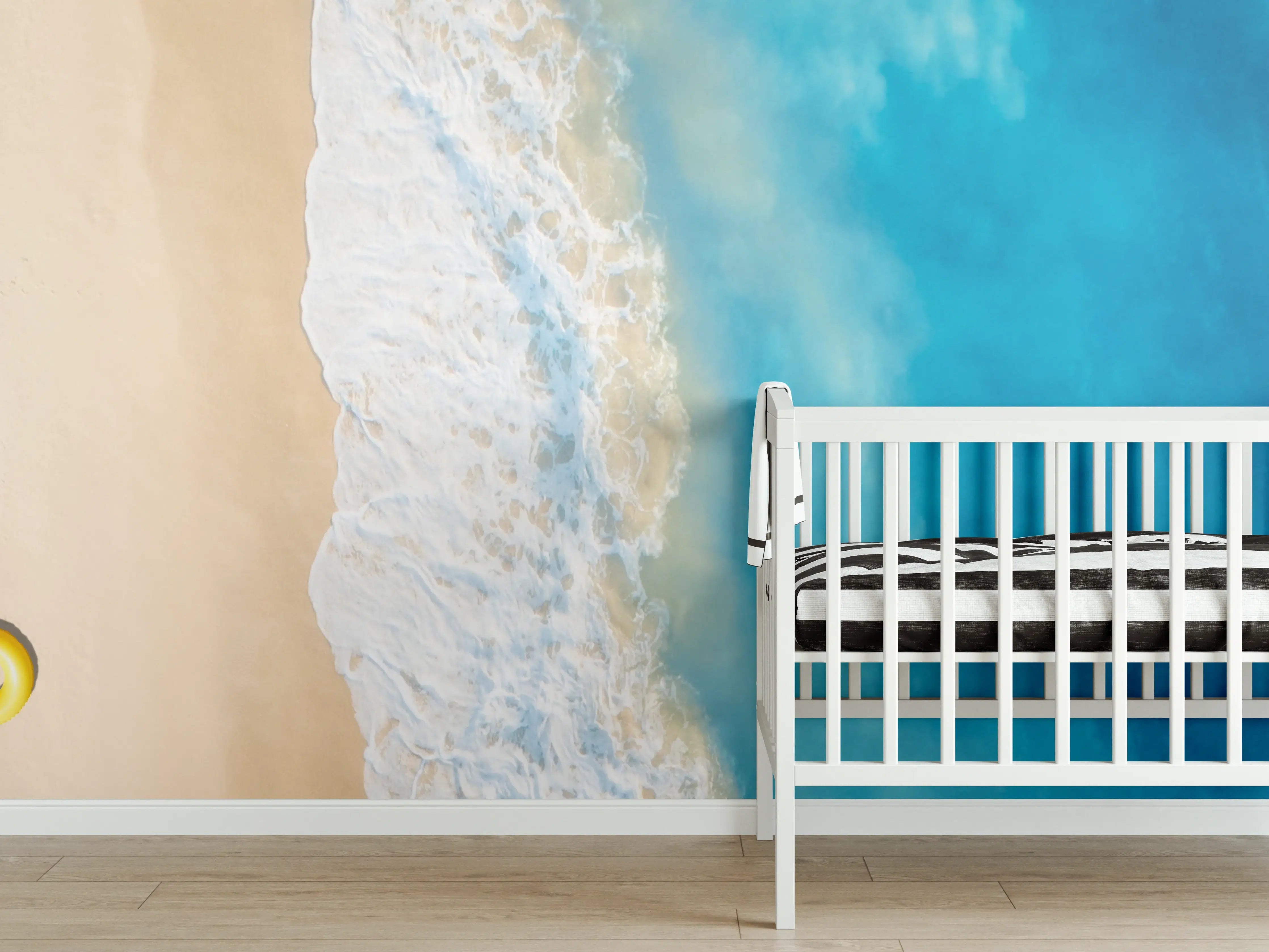 Babyzimmer Wandgestaltung - Luftaufnahme von Regenschirm