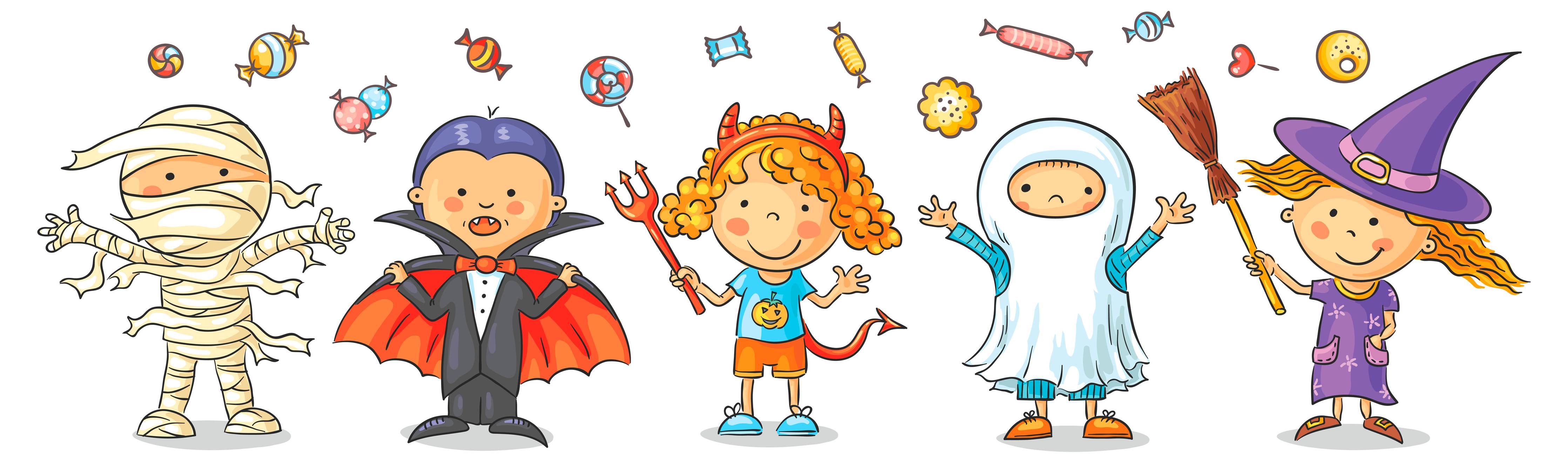 Babyzimmer Wandgestaltung-Lustige Halloween-Kinder Kostüme