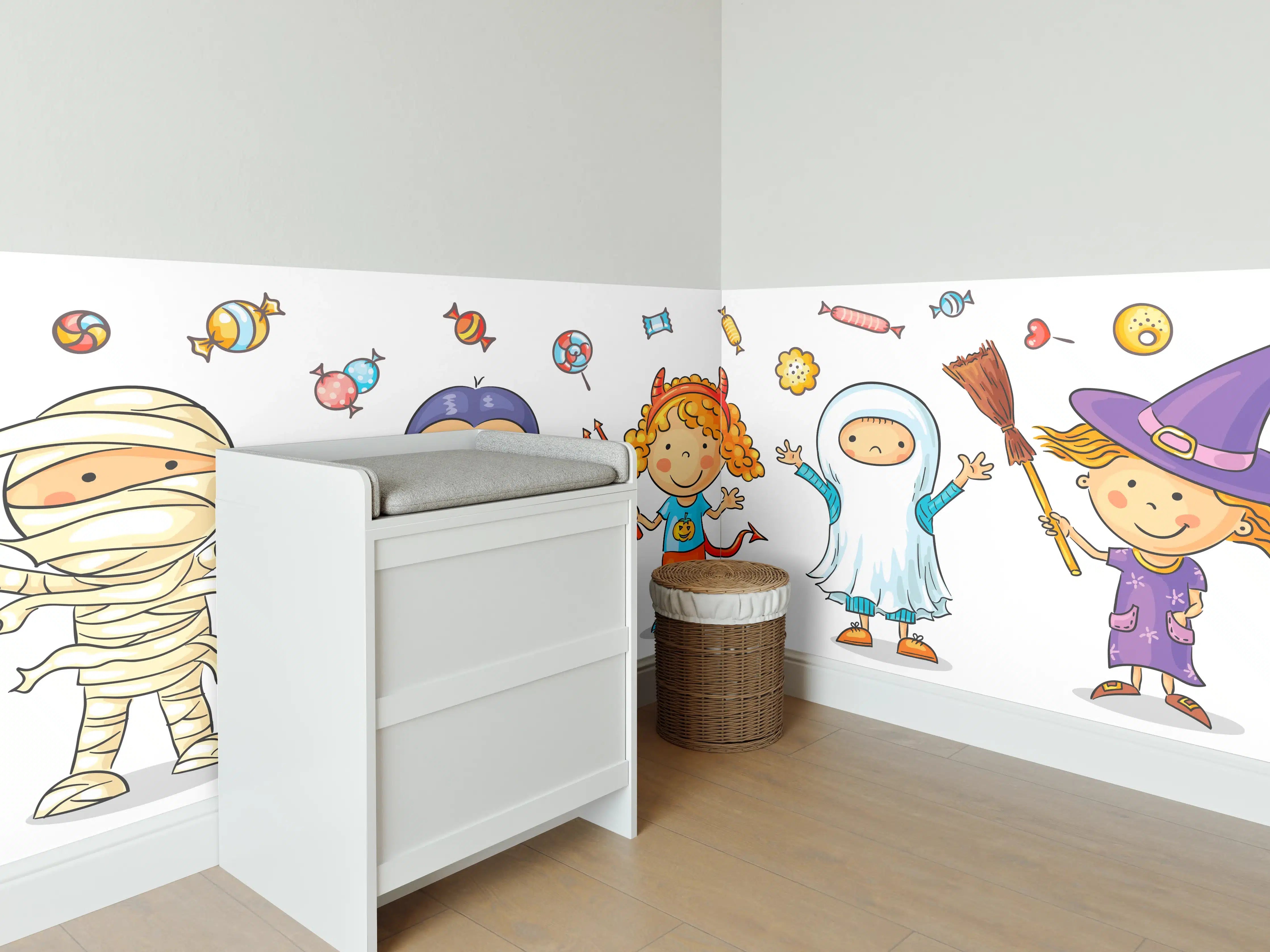 Babyzimmer Wandgestaltung - Lustige Halloween-Kinder Kostüme