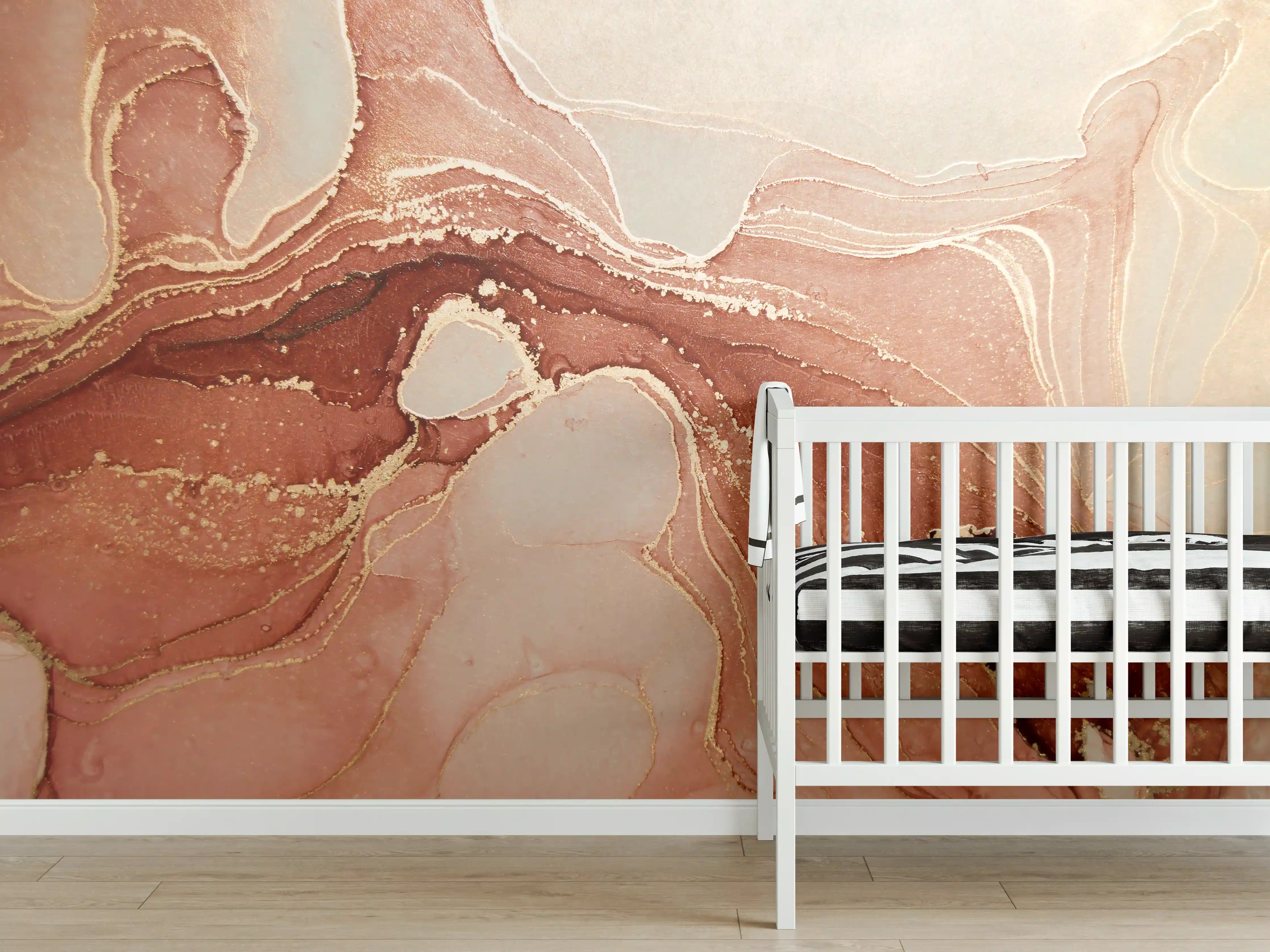 Babyzimmer Wandgestaltung - Luxuriöse Darstellung durch flüssige Kunst